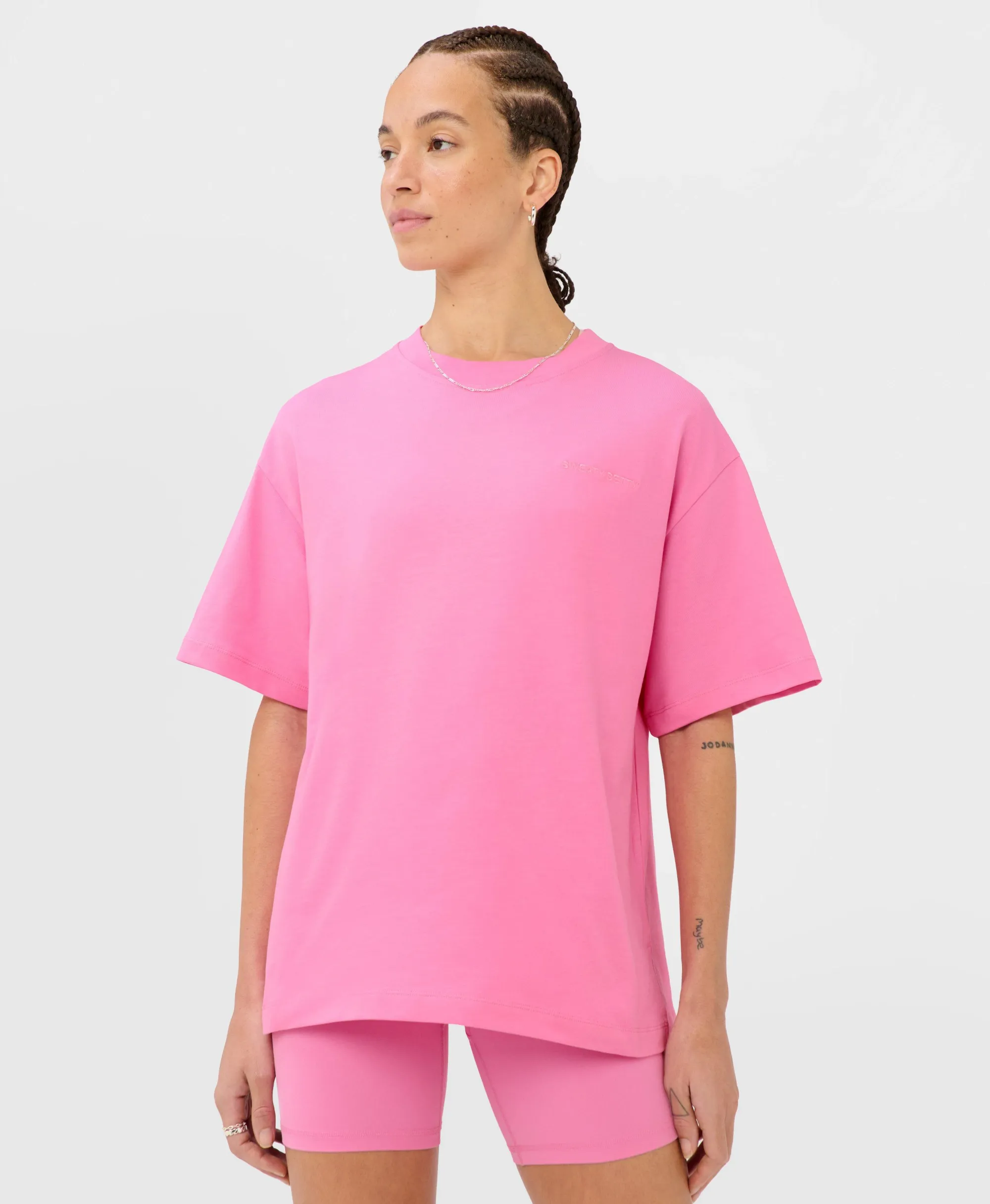 Sweaty Betty Short Sleeve T-Shirt, Pink, Women's L