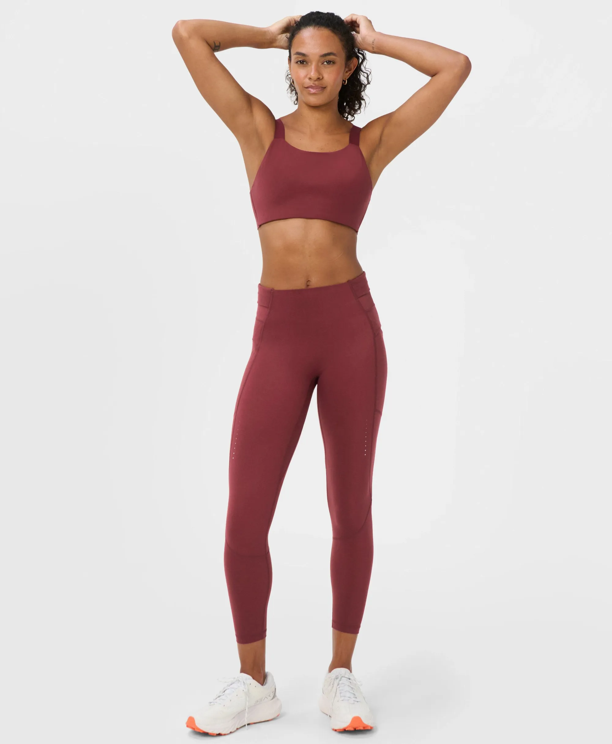 Sweaty Betty Runner's High Power 7/8 Leggings, Red, Women's S