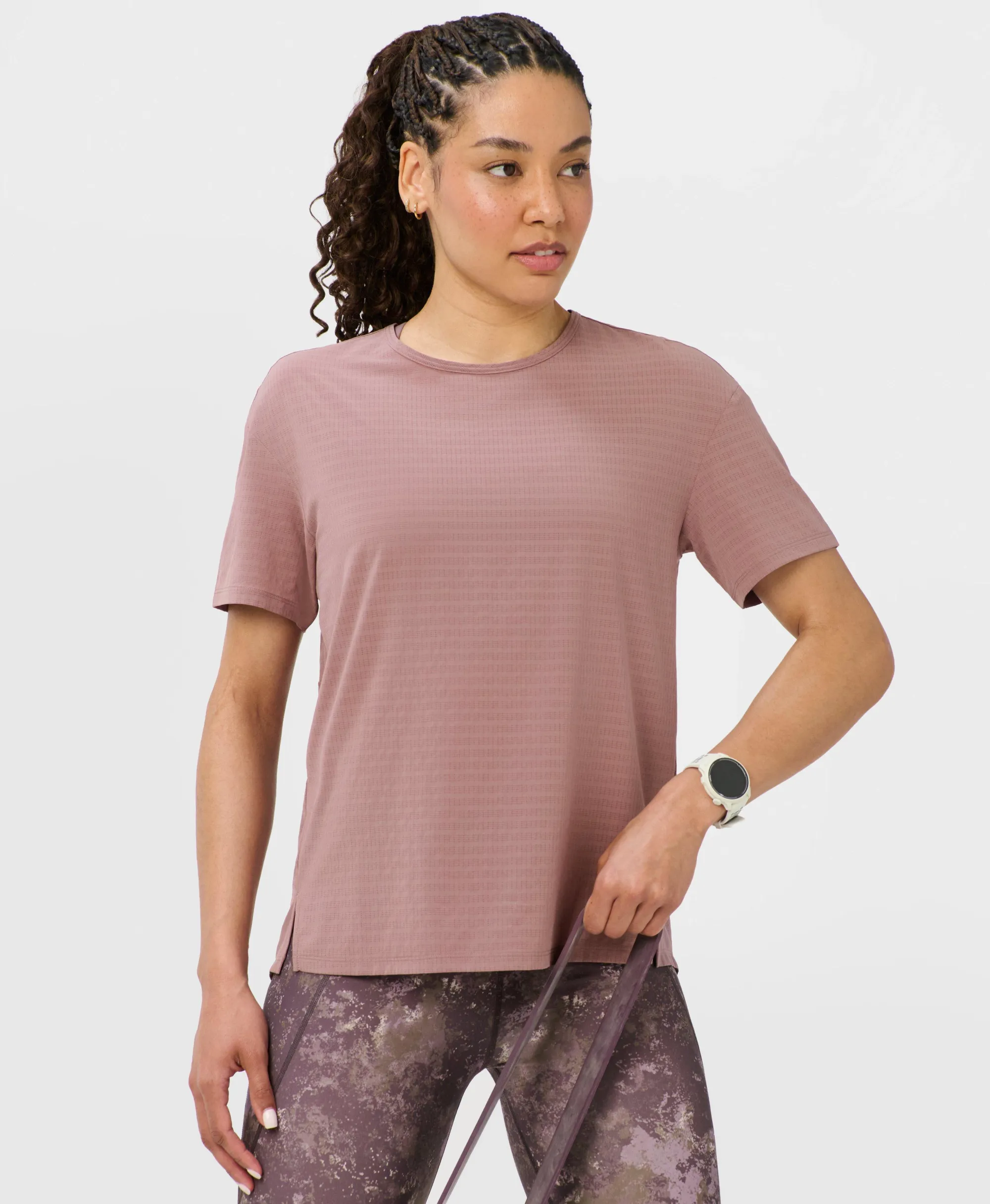 Sweaty Betty Ultimate Train Perforated T-Shirt, Purple, Women's XS