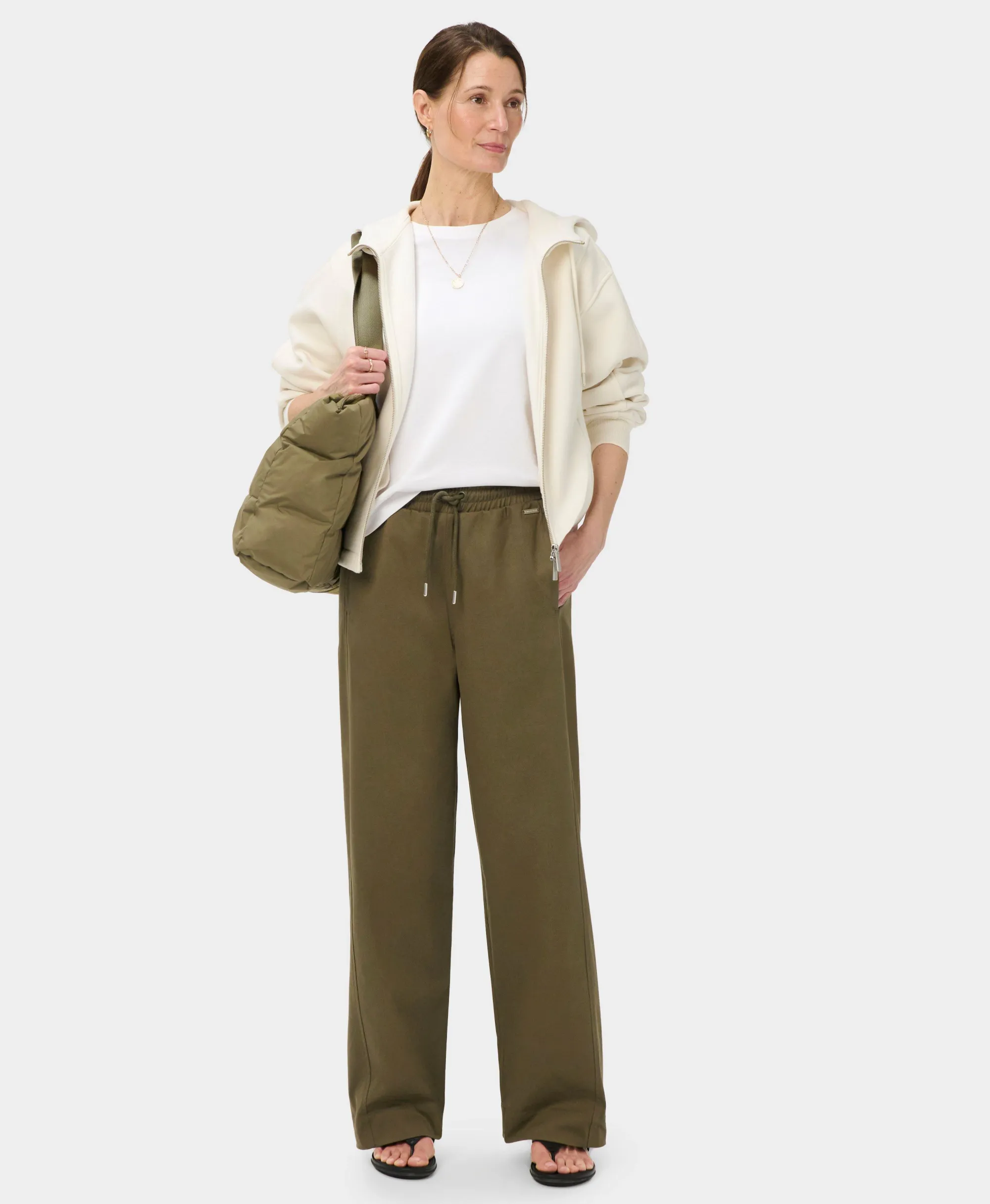 Sweaty Betty Quinn Chino Trousers, Green, Women's XS