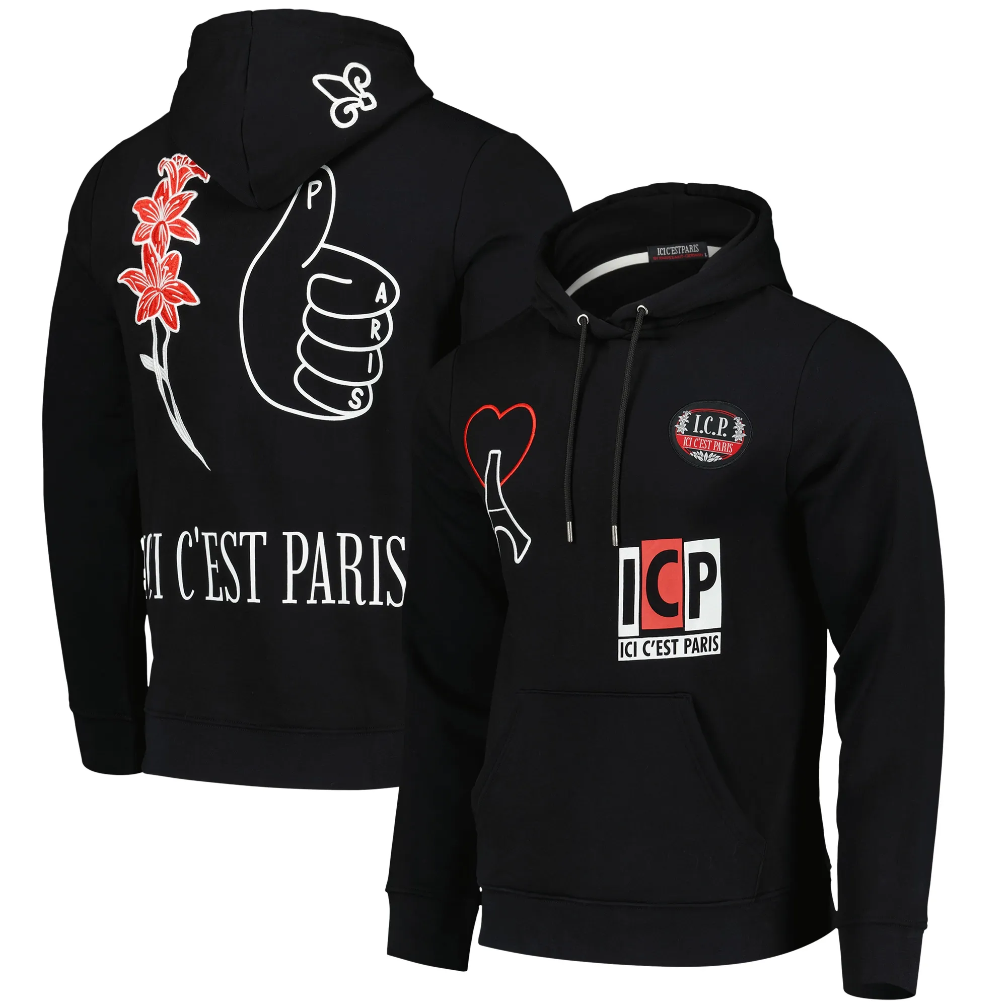 PSG ICI C'EST PARIS Oversized Hoodie - Black - Mens