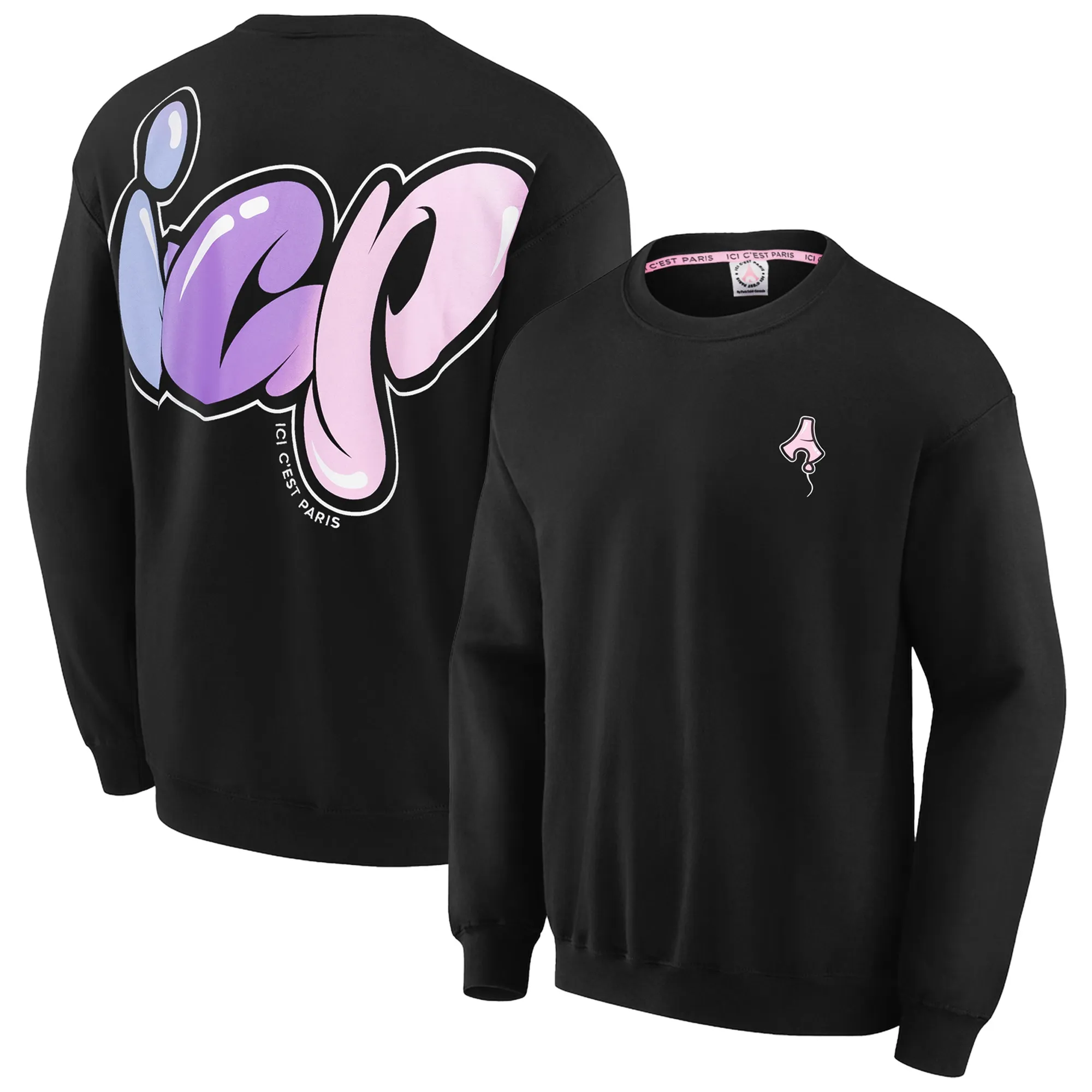 Paris Saint-Germain ICI C'EST PARIS Oversized Sweatshirt - Black - Mens