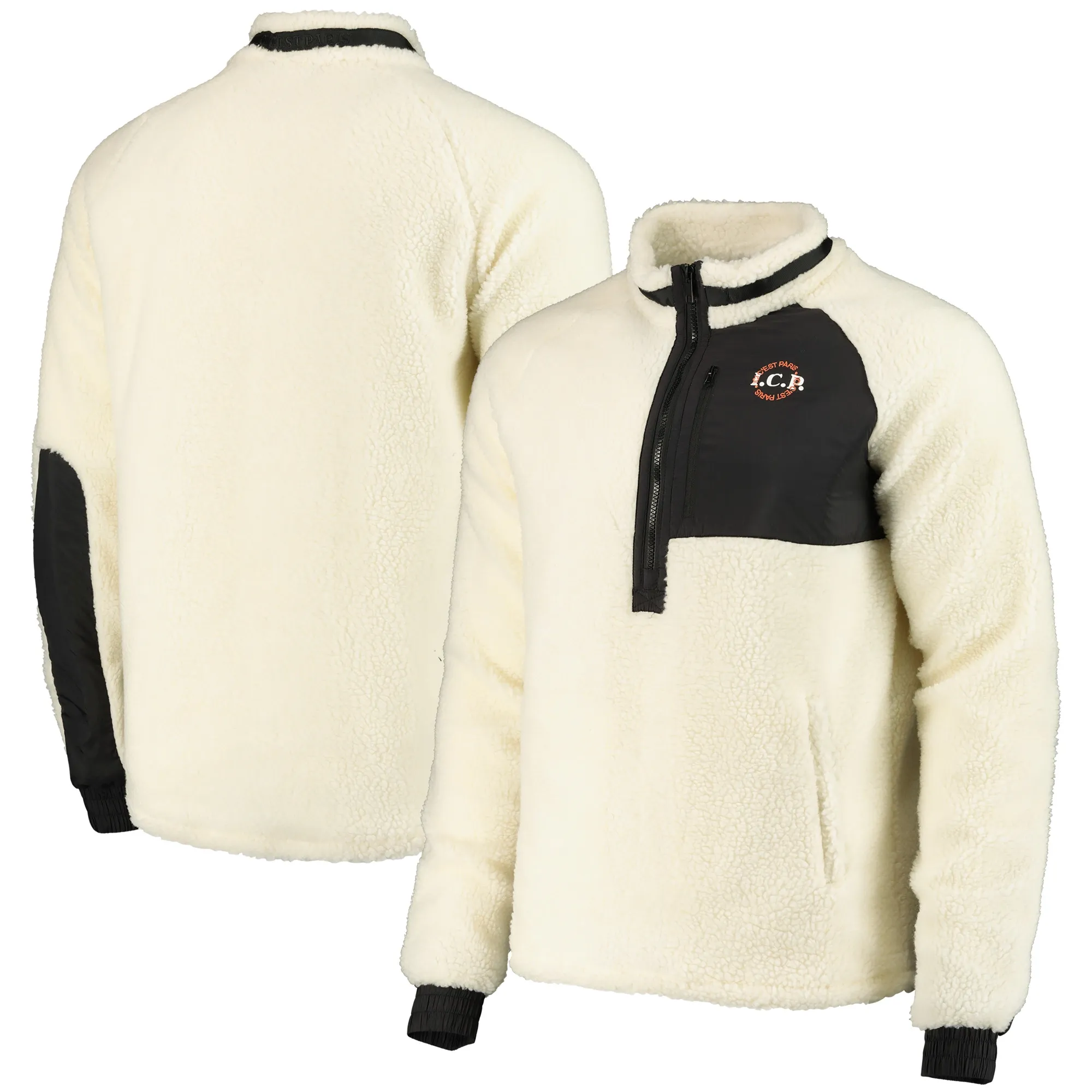 Paris Saint-Germain ICI C'EST PARIS Polar 1/4 Zip Fleece - Cream- Mens