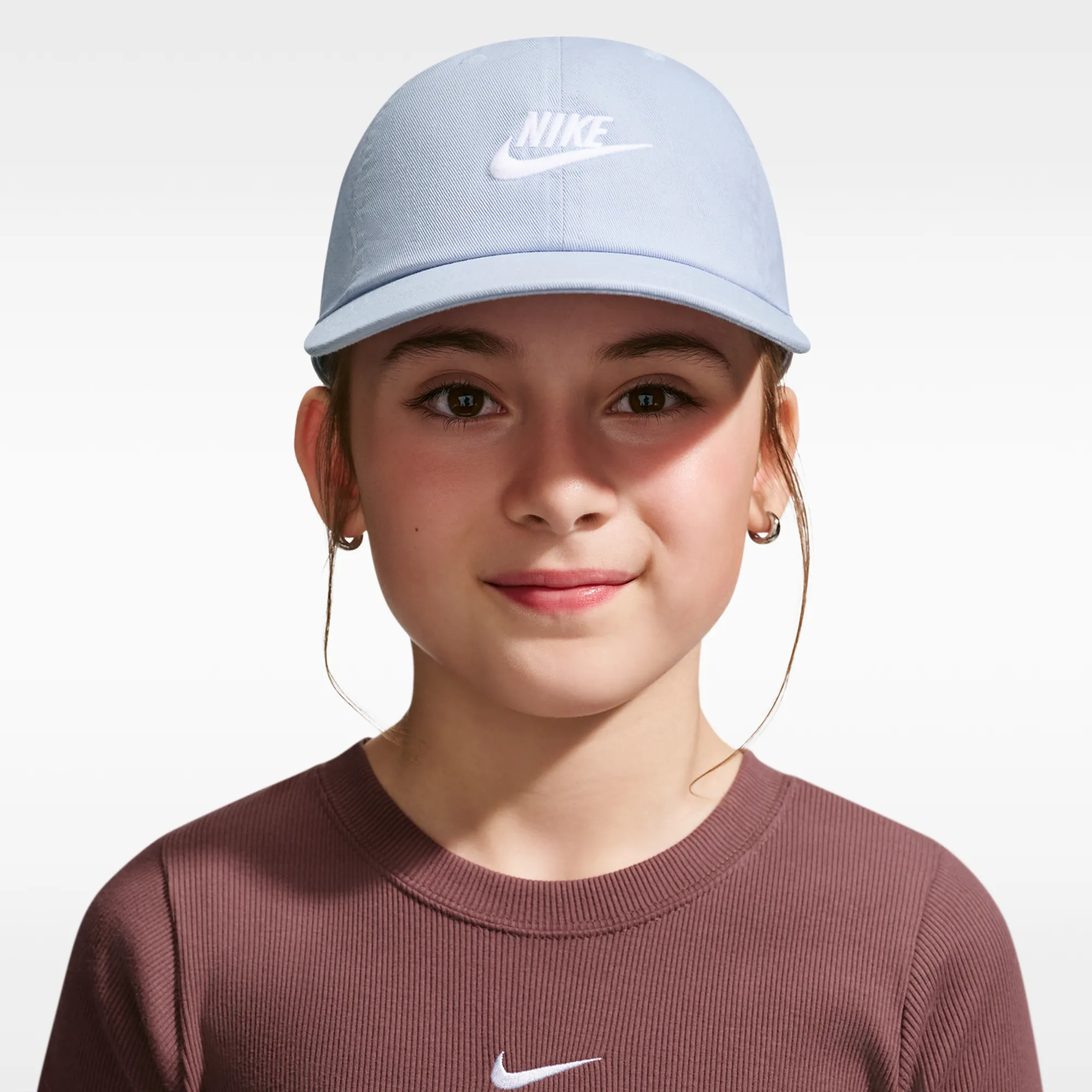 Nike Club Kids' Unstructured Futura Wash Cap - Grey - Cotton