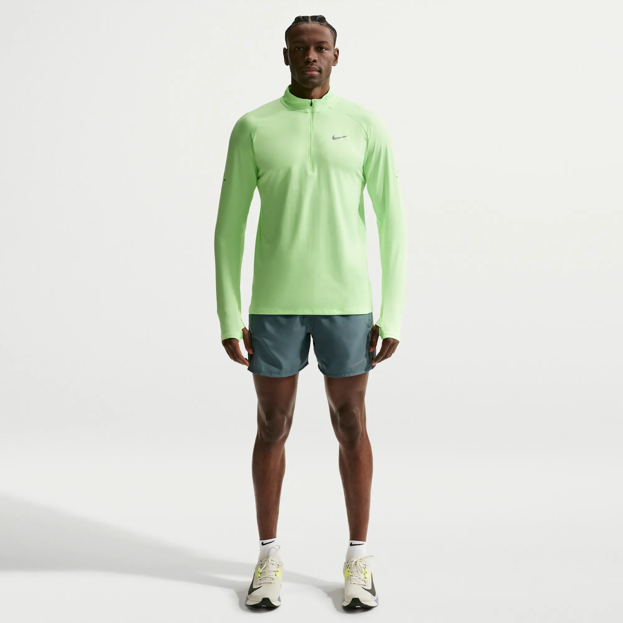 Nike Miler Dri-FIT 12. Brief-Lined Running Shorts - Mineral Slate