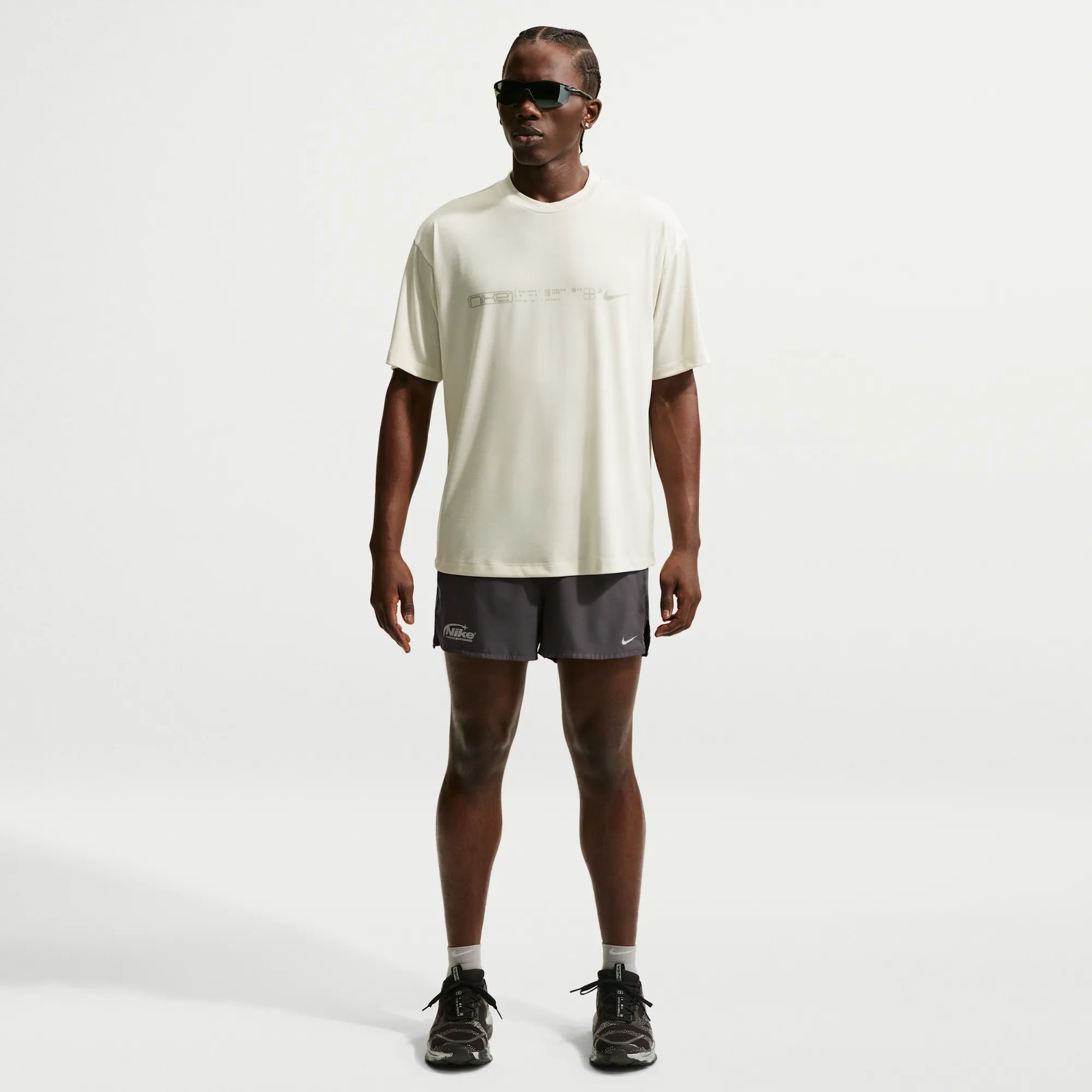 Nike Men's Dri-FIT 8cm Brief-Lined Running Shorts - Medium Ash