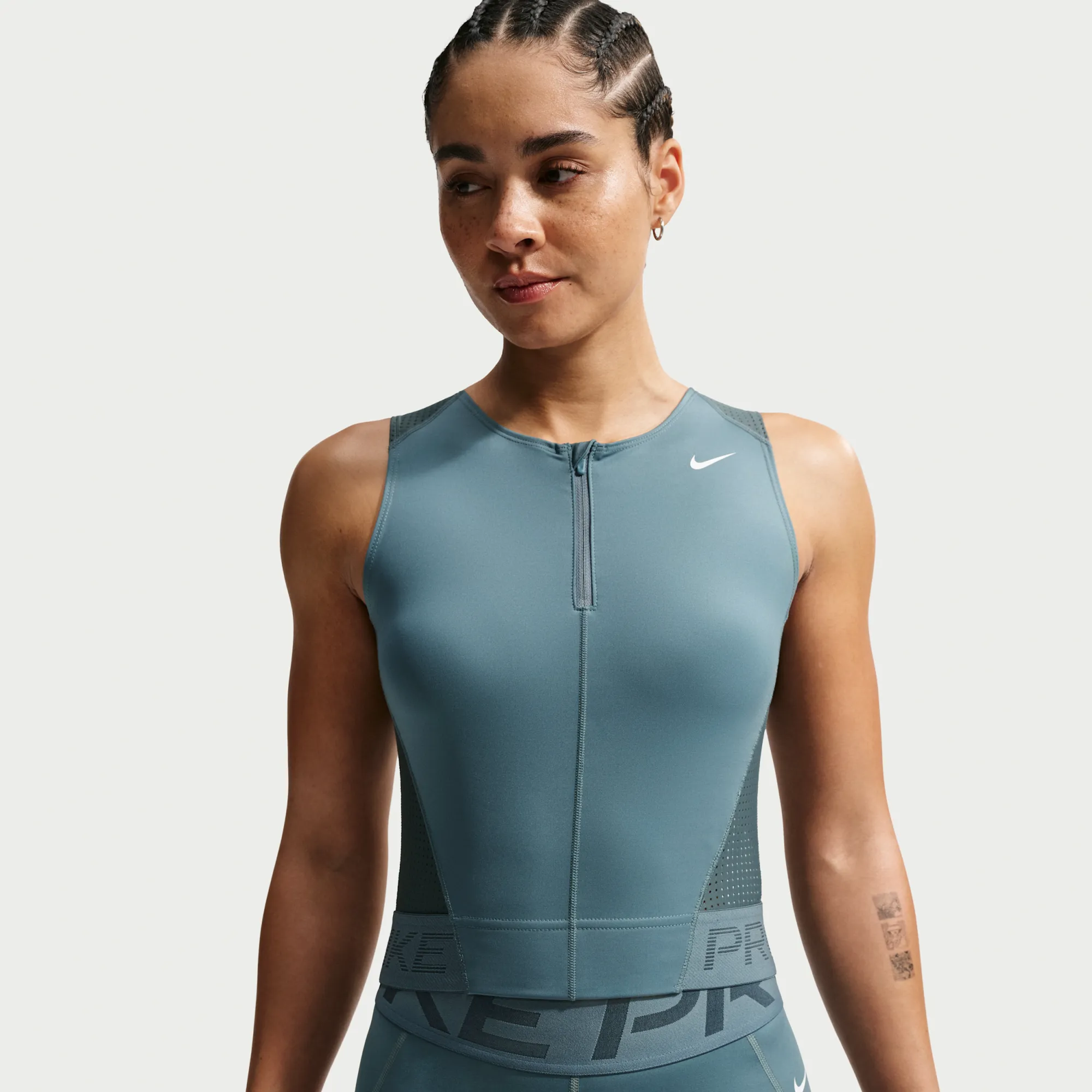 Nike Pro Women's Dri-FIT Tank Top - Mineral Slate
