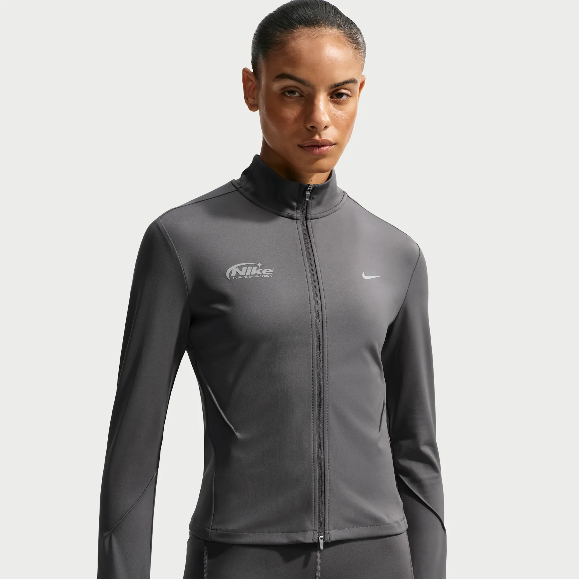 Nike Swift Women's Dri-FIT Full-Zip Mid-Layer Running Top - Medium Ash