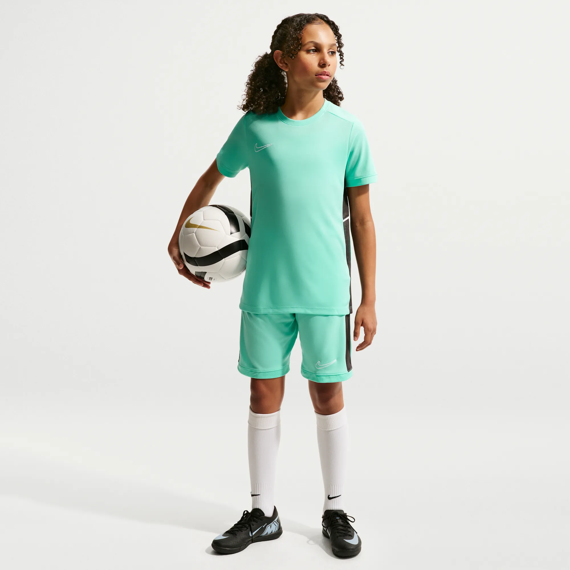 Nike Academy Older Kids' Dri-FIT Football Knit Shorts - Hyper Turquoise