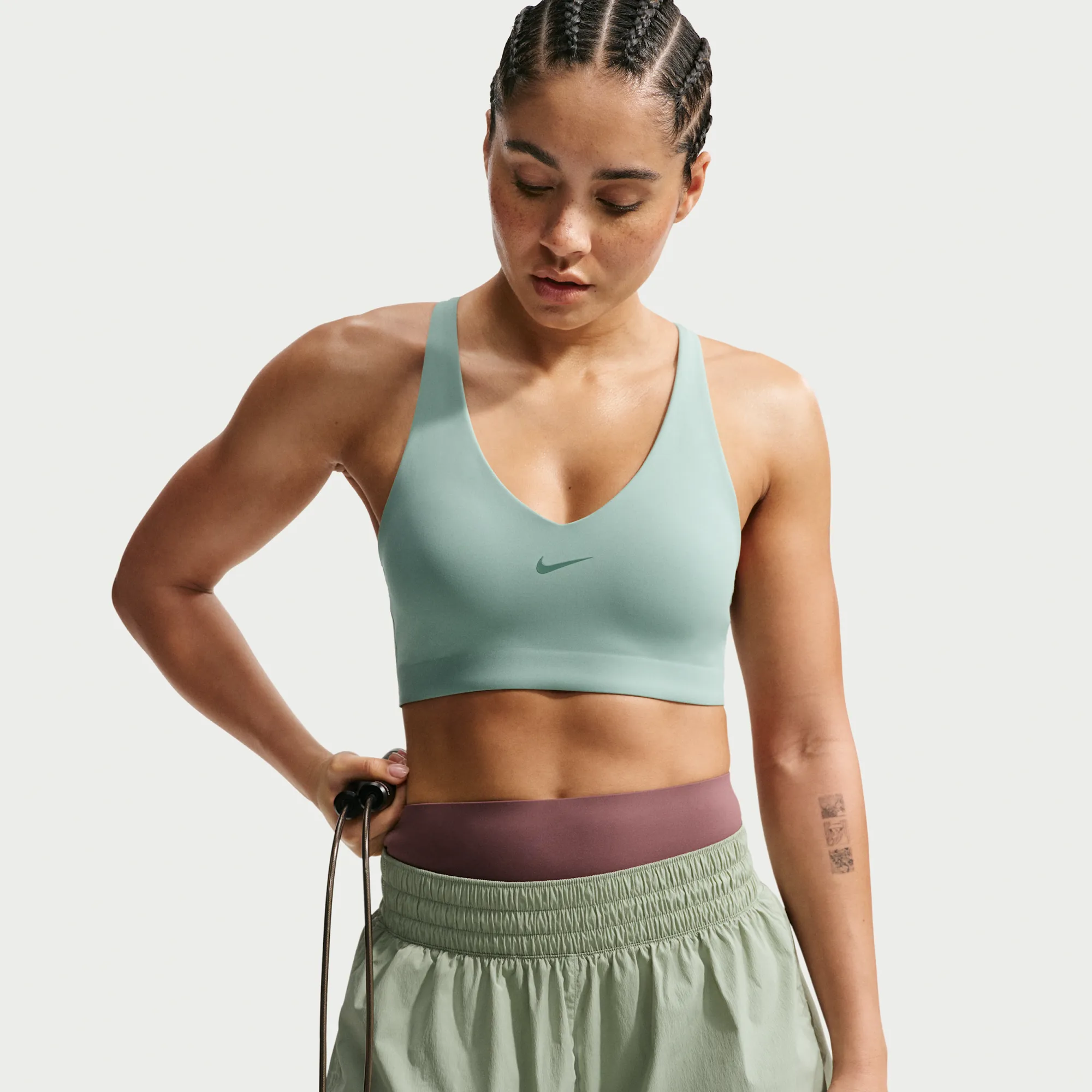 Nike Universa Women's Medium-Support Padded Sport Bra - Steam