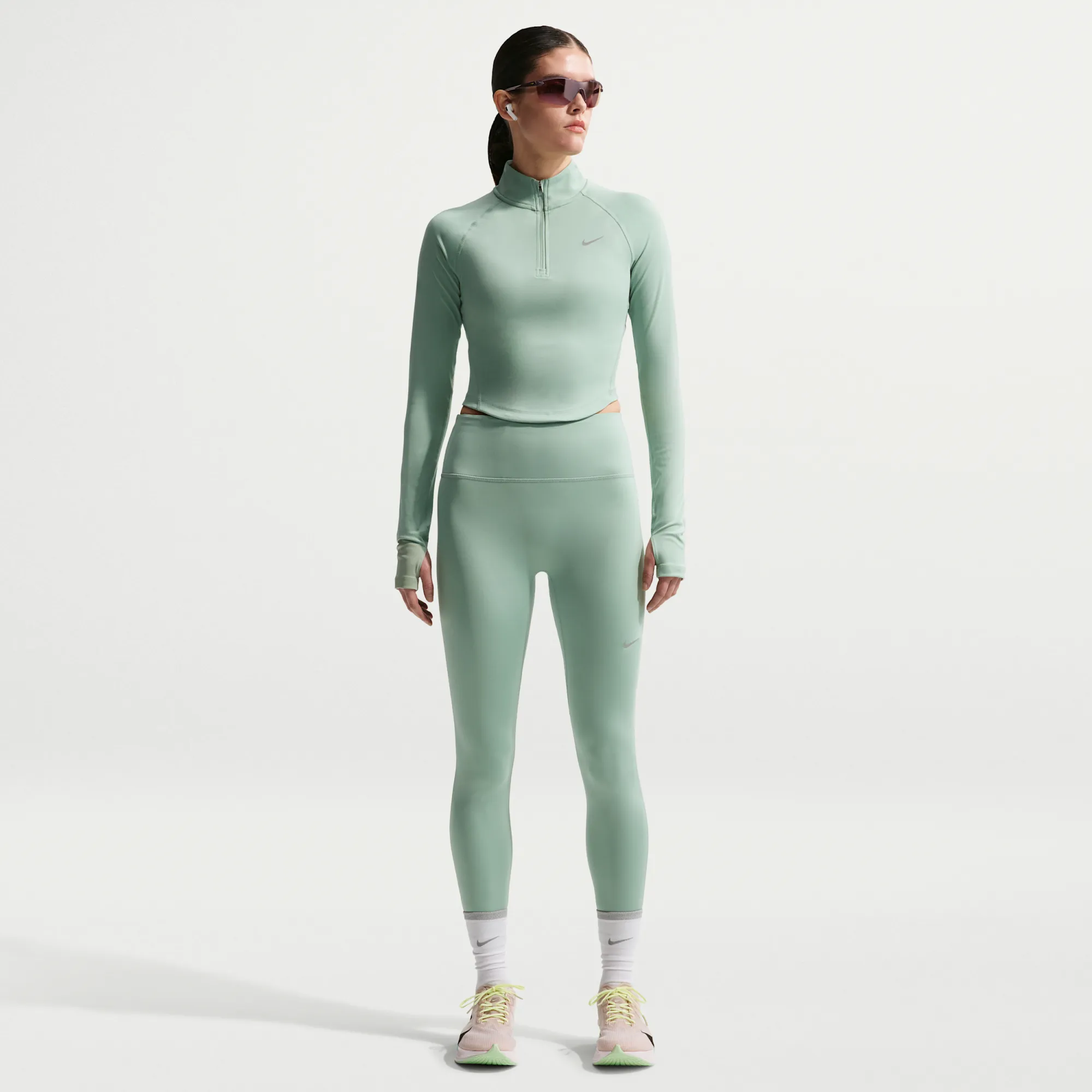 Nike Tempo Women's High-Waisted 7/8 Running Leggings - Steam