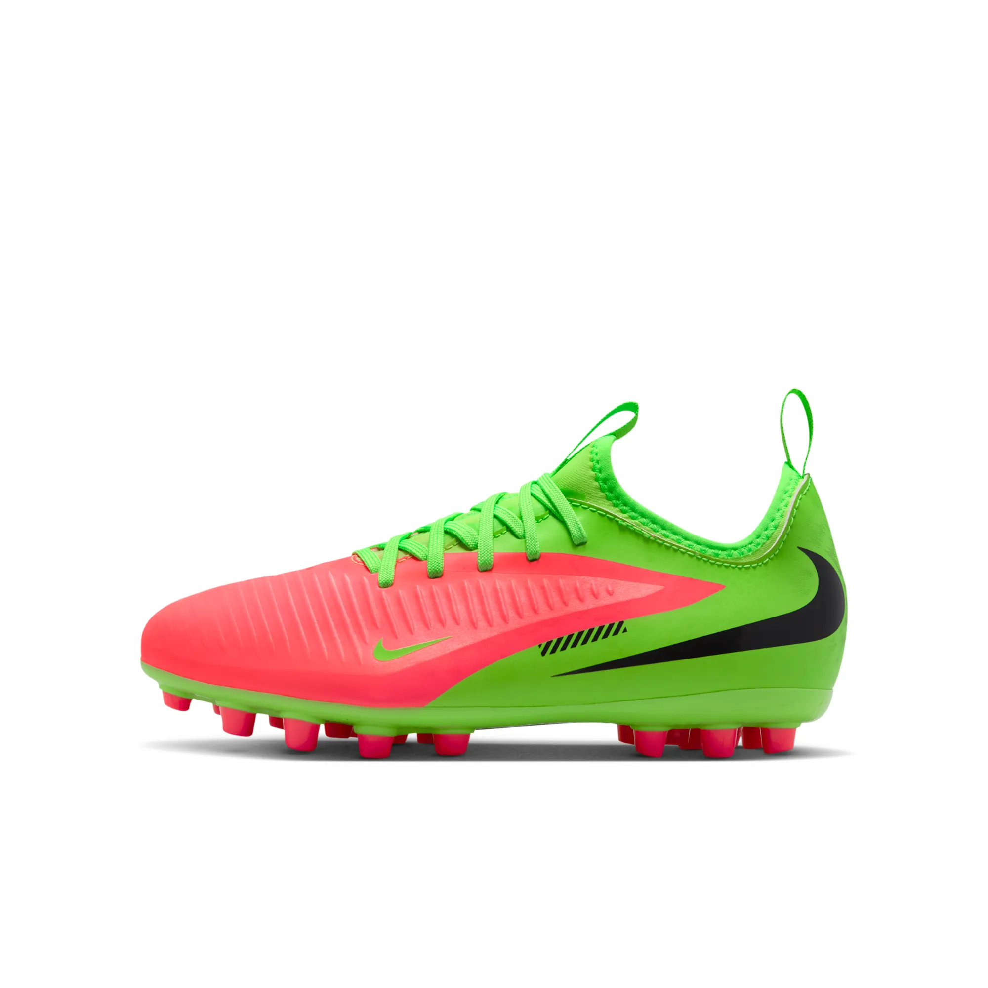 Nike Jr. Phantom 6 Low Academy 'Erling Haaland' Artificial-Grass Football Boots - Hot Punch