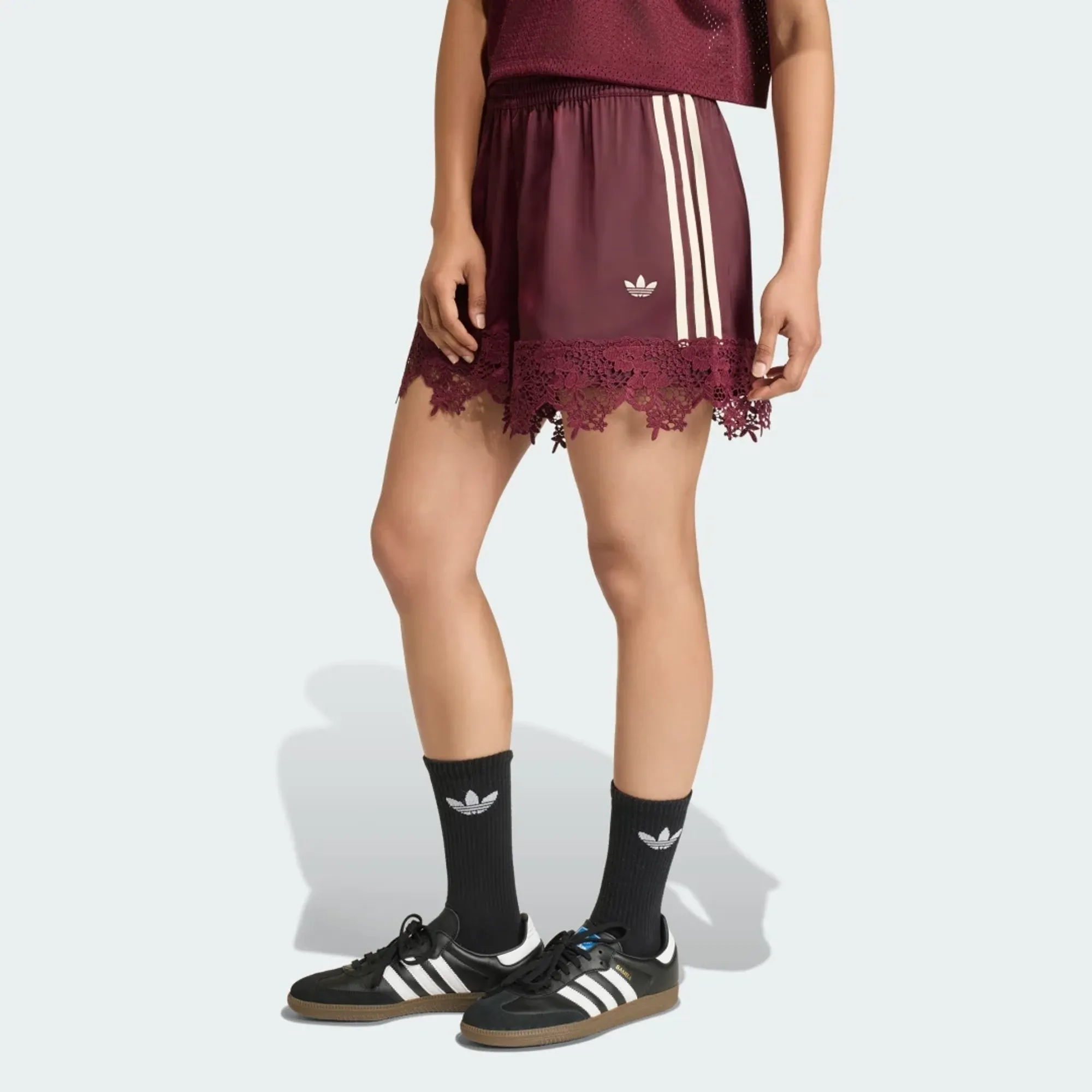 adidas ADIDAS ORIGINALS SATIN LACE SHORTS