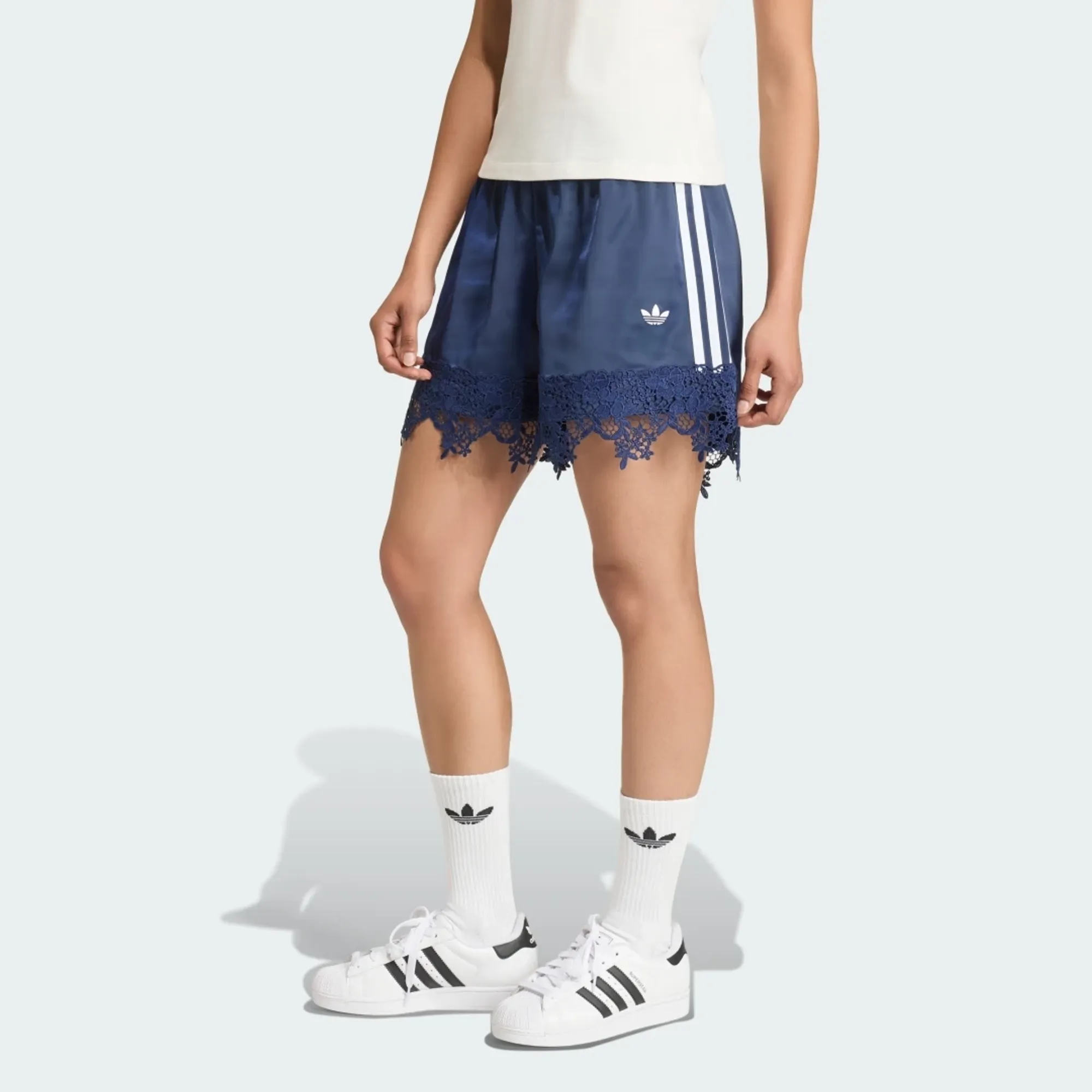 adidas ADIDAS ORIGINALS SATIN LACE SHORTS