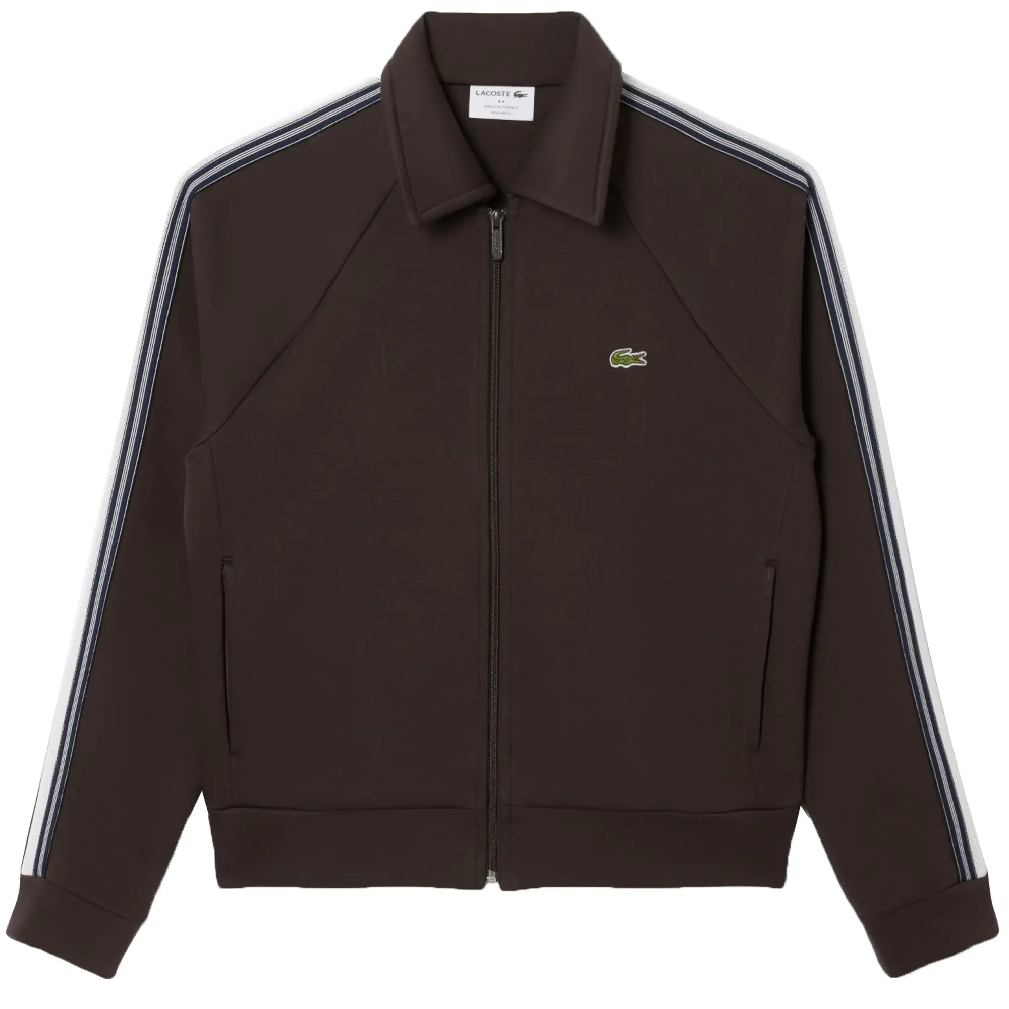 Lacoste French Made Zipped Sweatshirt - Marron Size 3 / UK Size  S