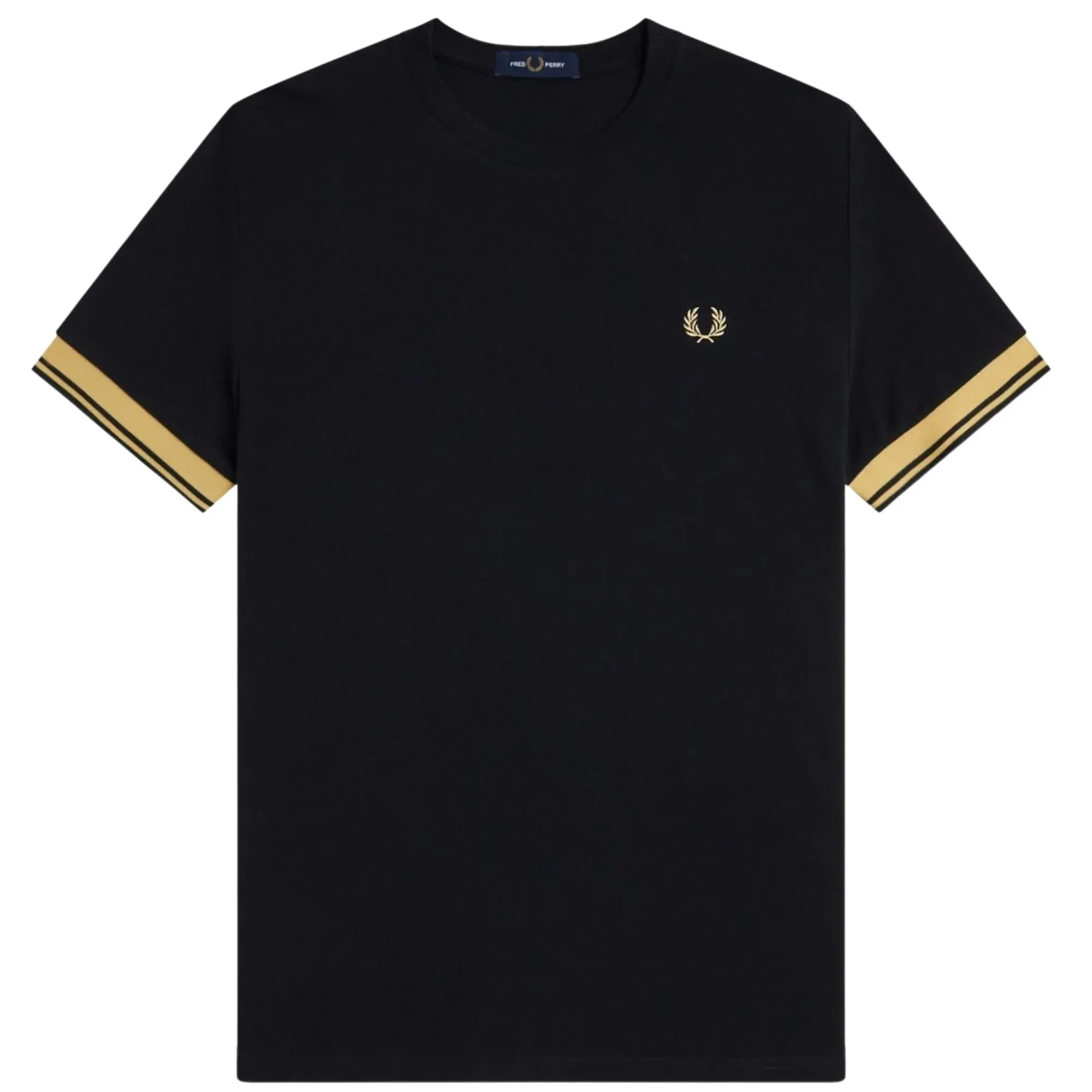 Fred Perry Twin Tipped Cuff T-Shirt - Black/Champ S