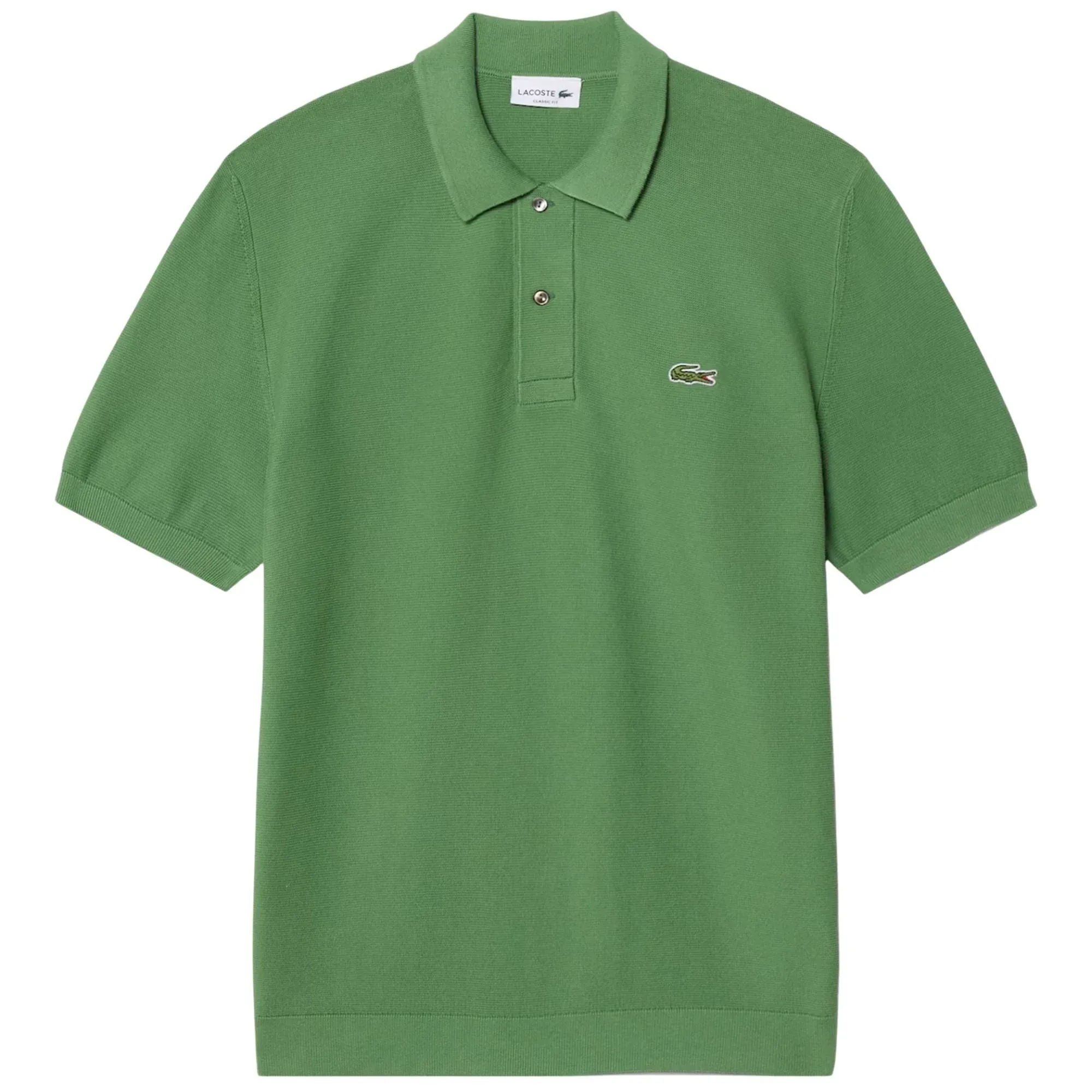 Lacoste Knitted Polo Shirt - Lettuce Size 3 / UK Size  S