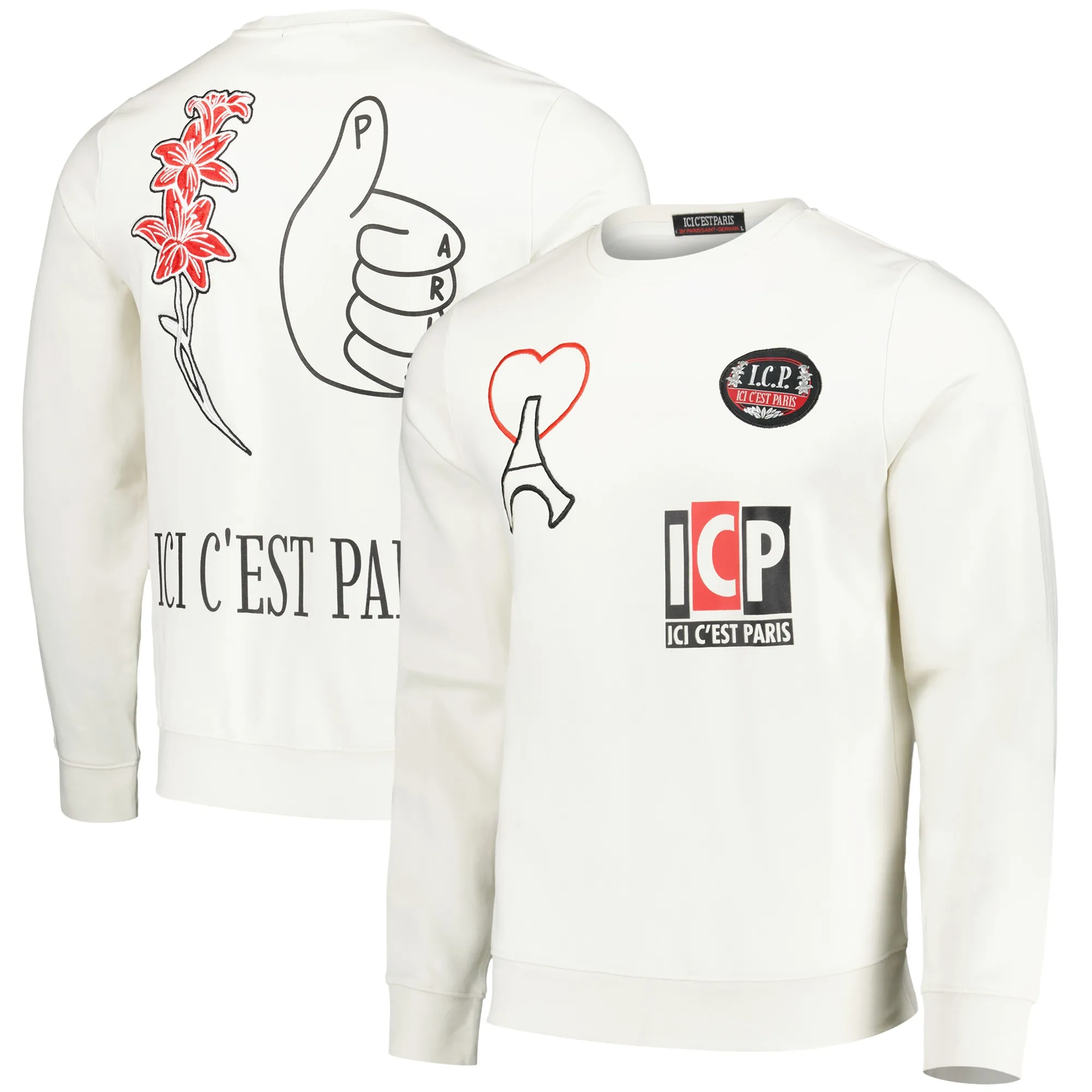 PSG ICI C'EST PARIS Oversized Sweatshirt - Grey - Mens