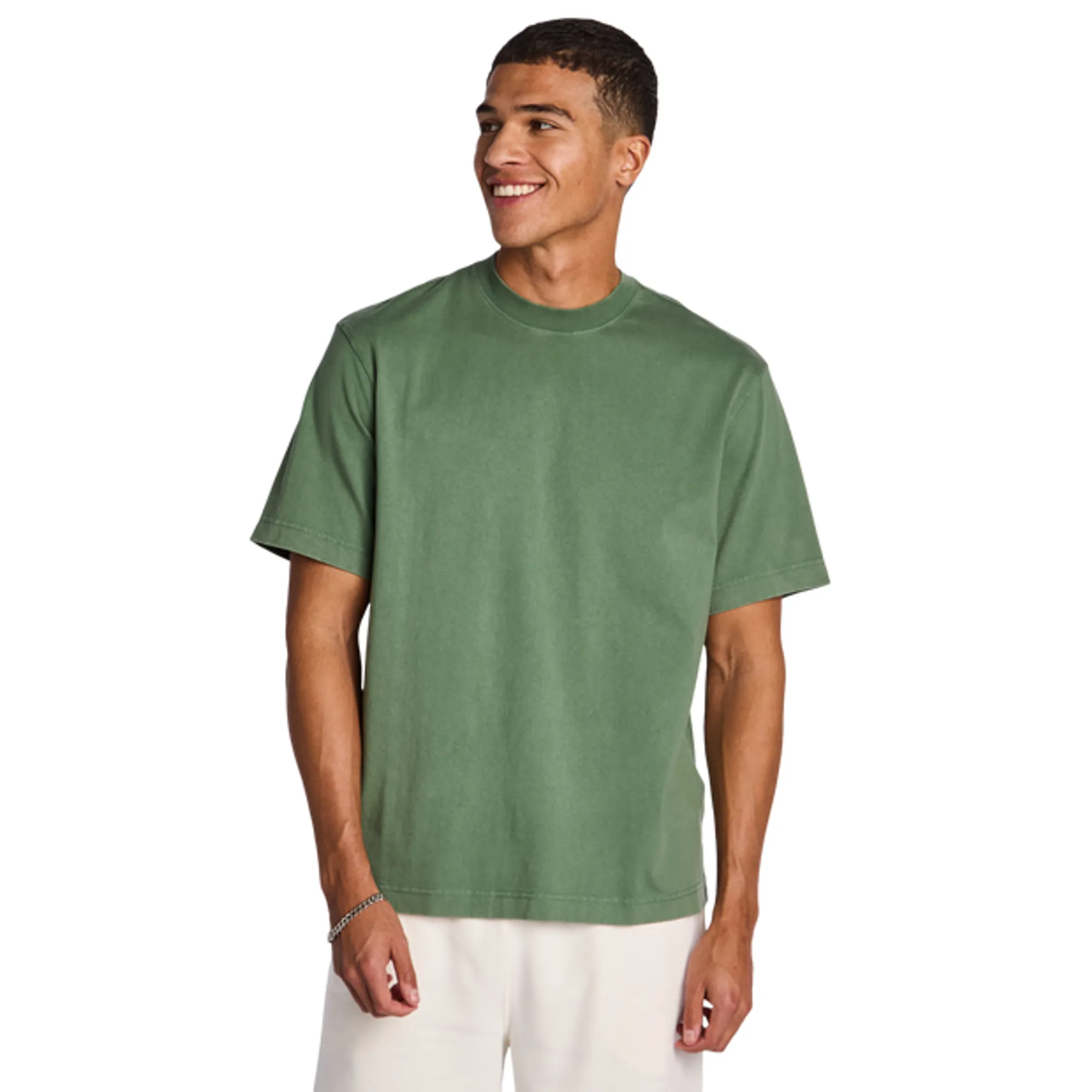 LCKR Heavyweight Relaxed Fit Men T-Shirts - Green