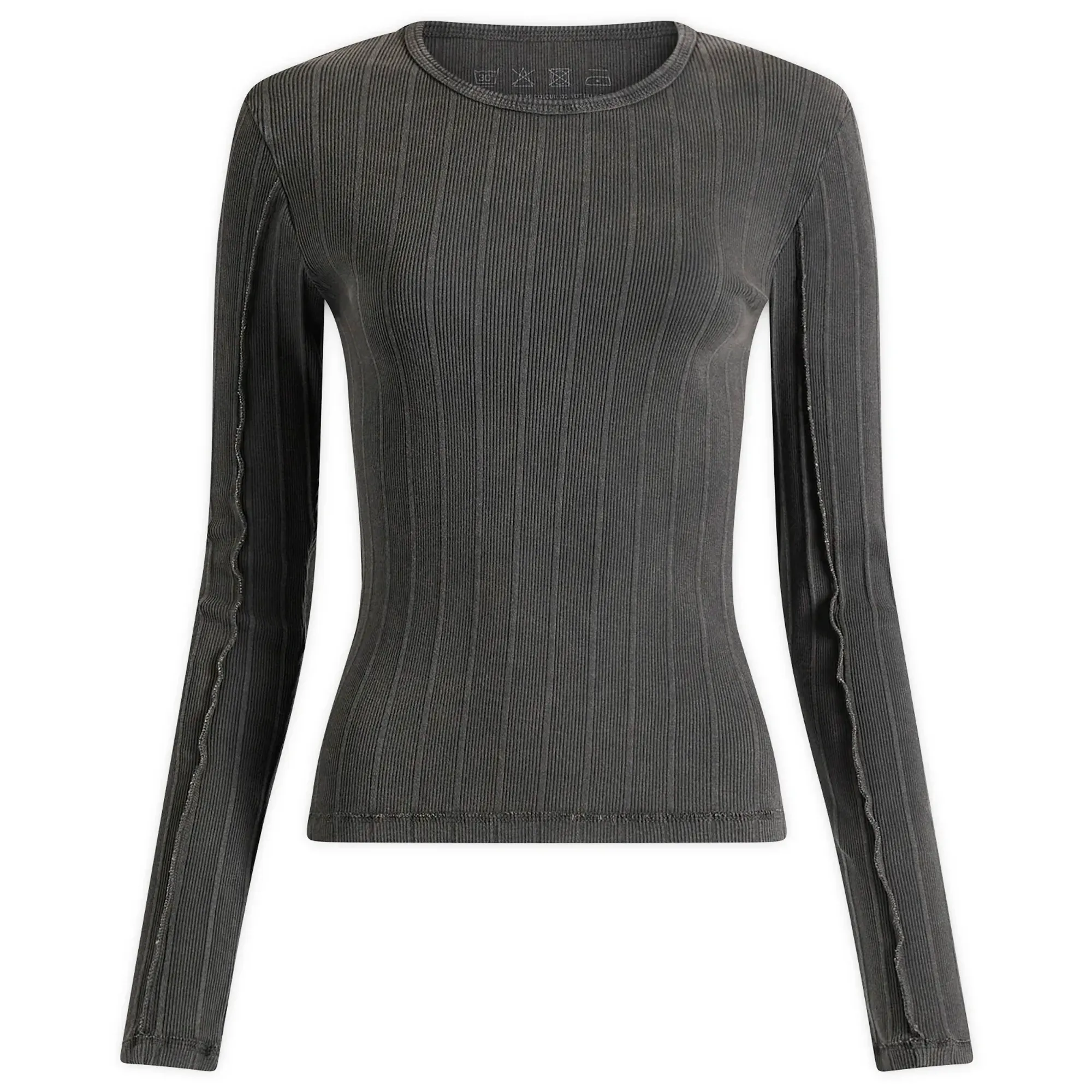 mfpen Women's Long Sleeve Rib T-Shirt Washed Graphite
