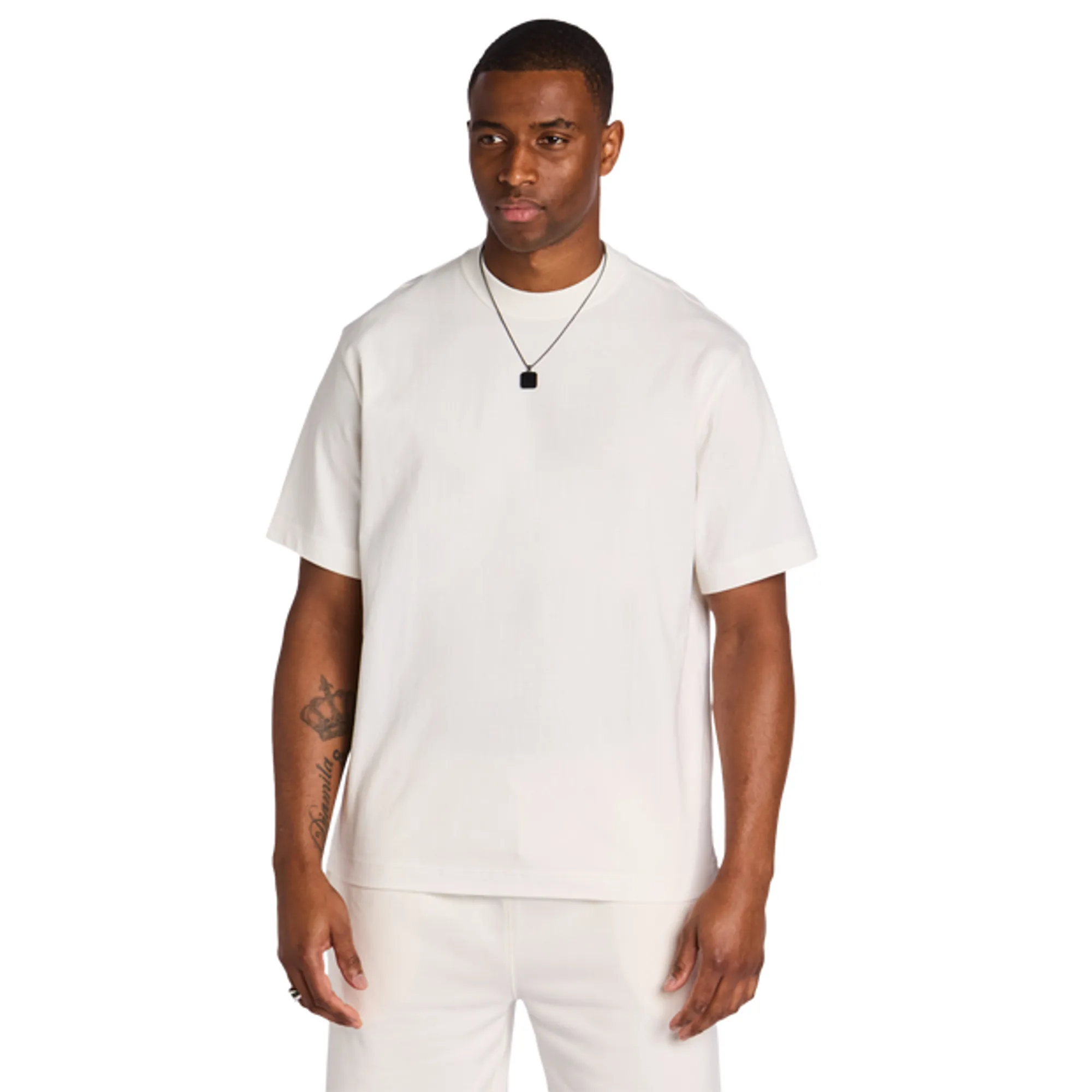 LCKR Heavyweight Relaxed Fit Men T-Shirts - Beige