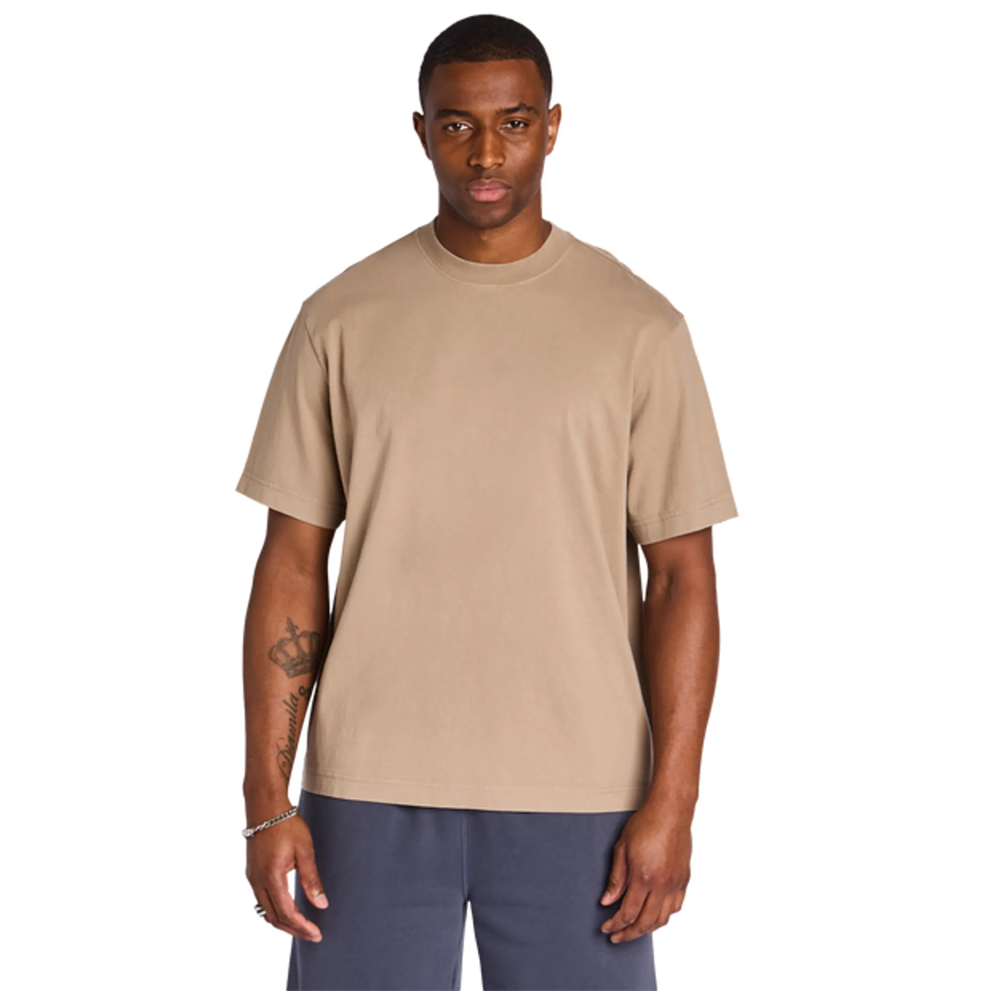 LCKR Heavyweight Relaxed Fit Men T-Shirts - Brown