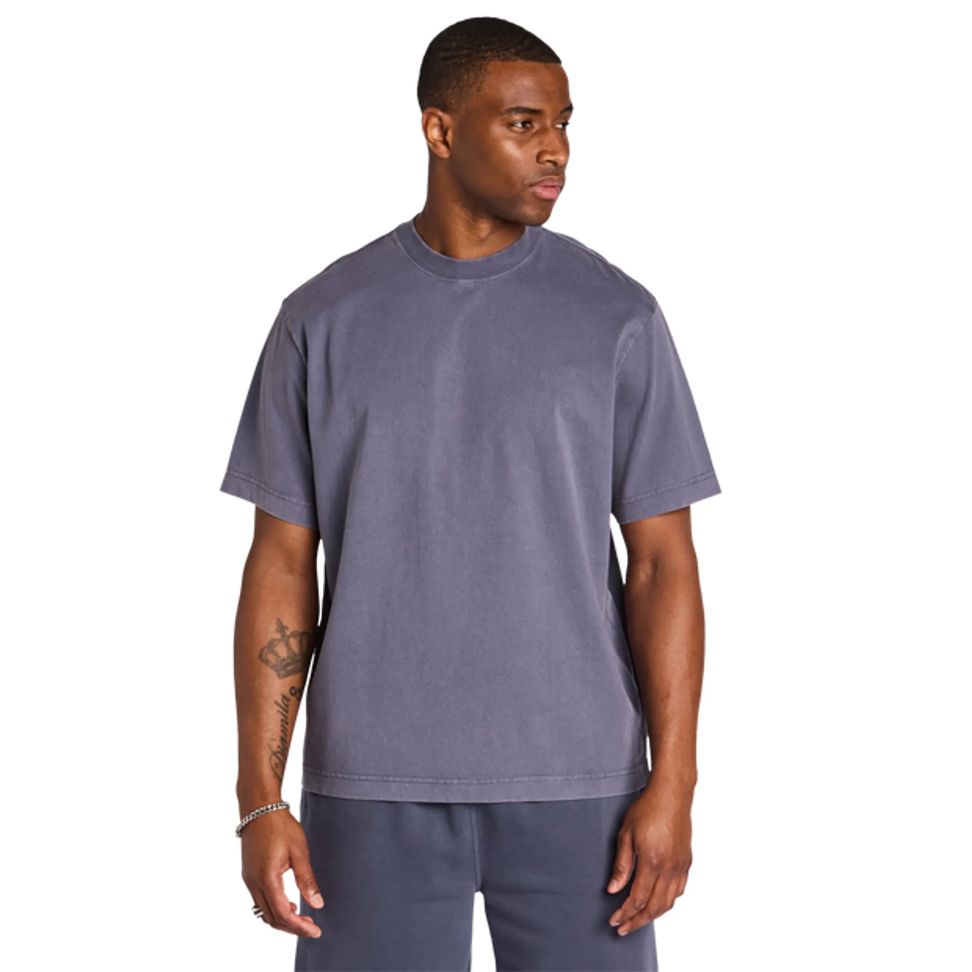LCKR Heavyweight Relaxed Fit Men T-Shirts - Blue