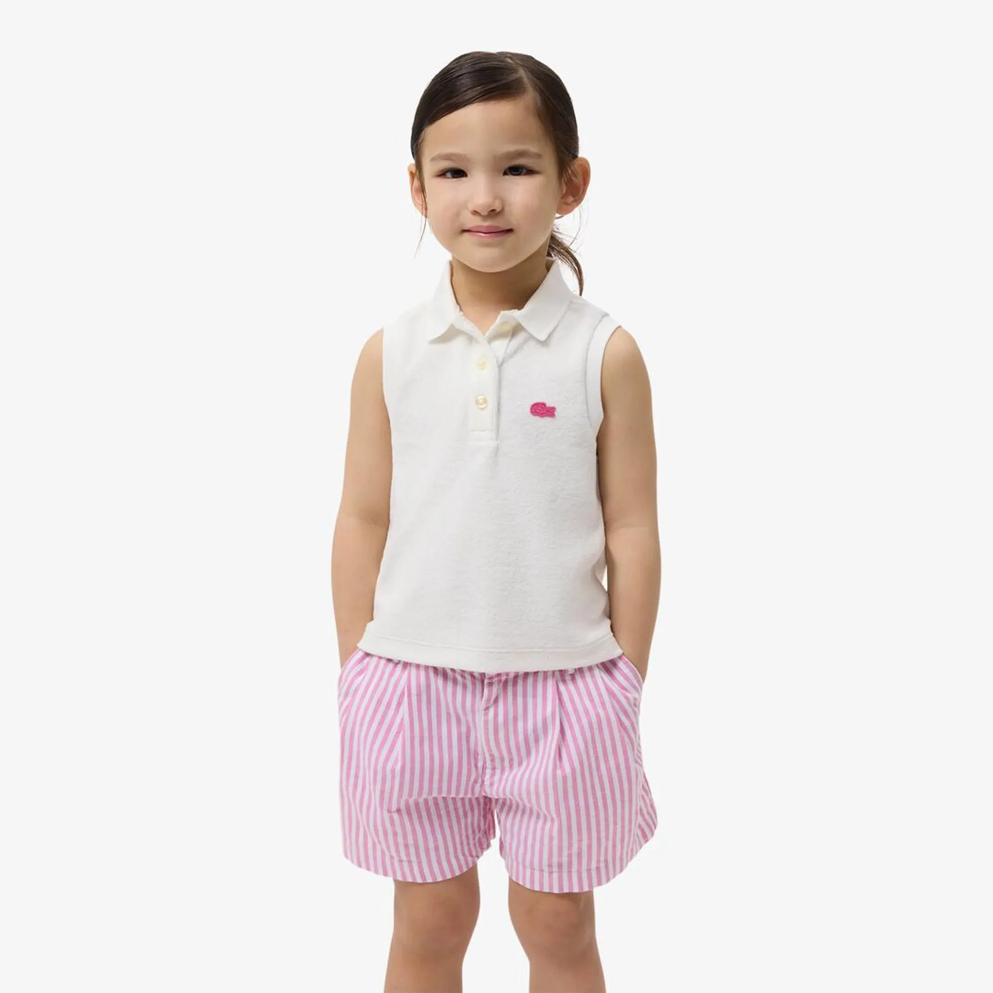 Lacoste Sleeveless Terry Polo Shirt - White