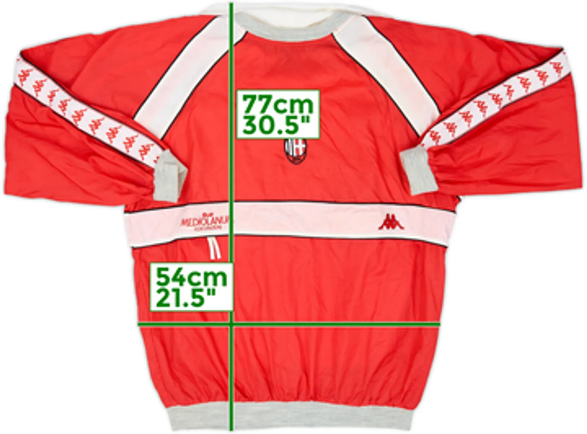 1988-90 AC Milan Kappa Hooded Drill Top - 9/10 - (L)