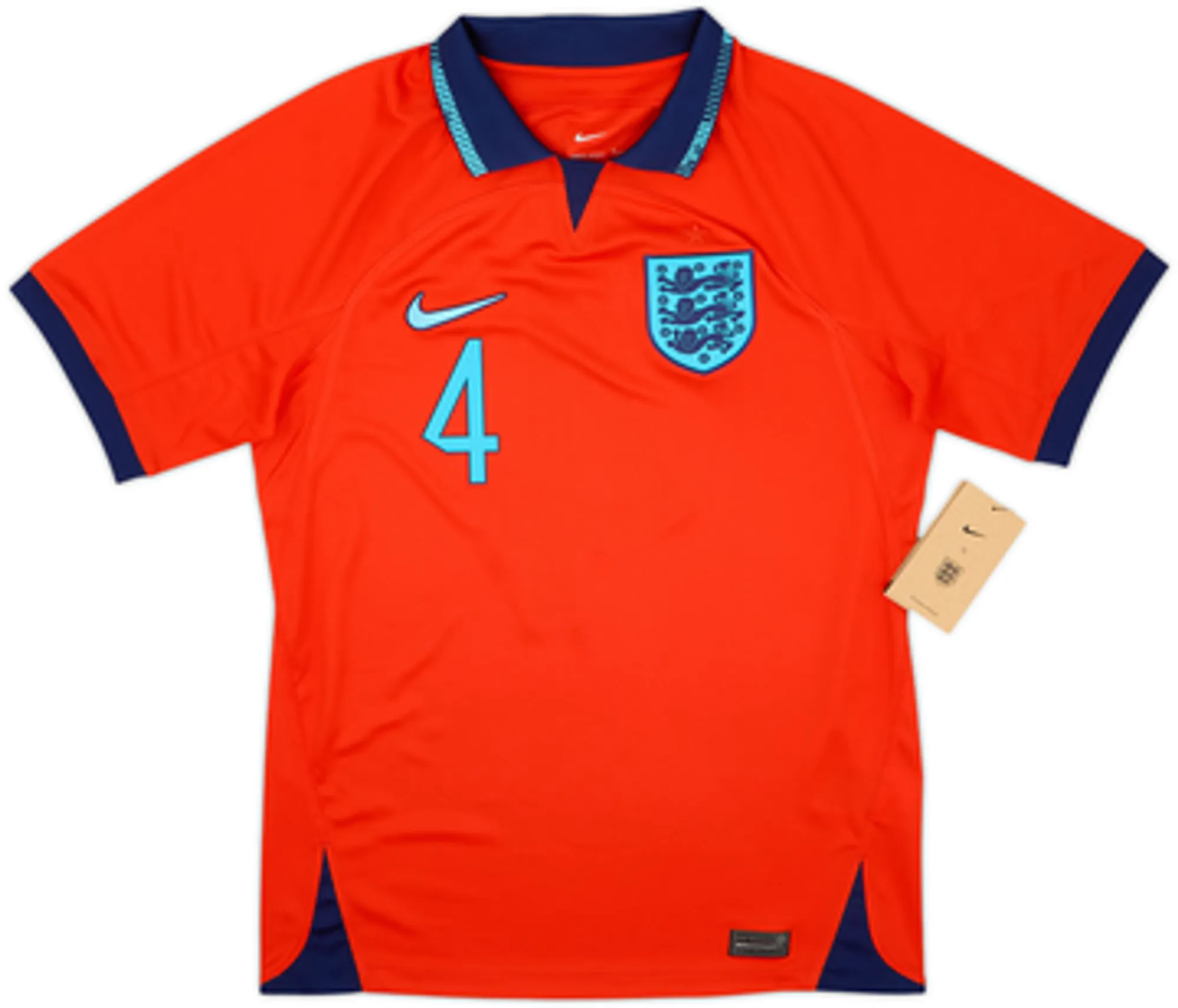 2022-23 England Away Shirt Rice #4 (S)