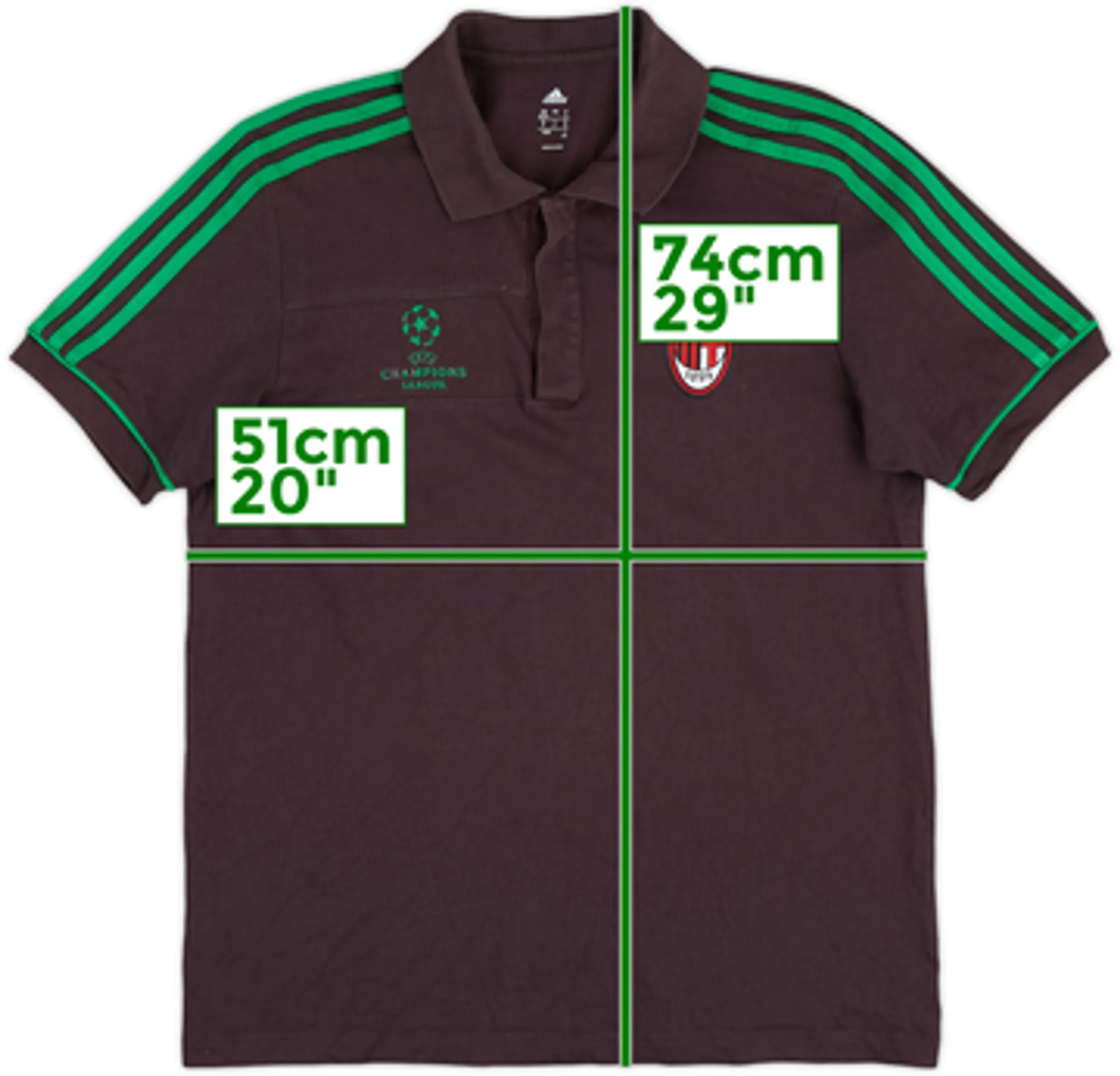 2013-14 AC Milan adidas CL Polo Shirt - 6/10 - (L)
