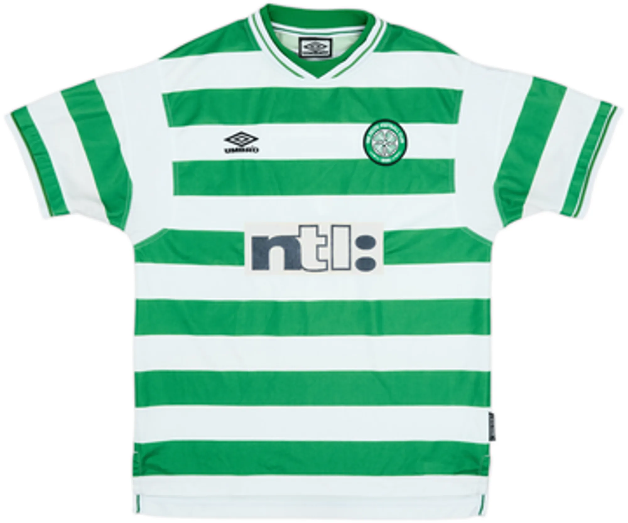 2001-03 Celtic Home Shirt Larsson #7 - 8/10 - (L)