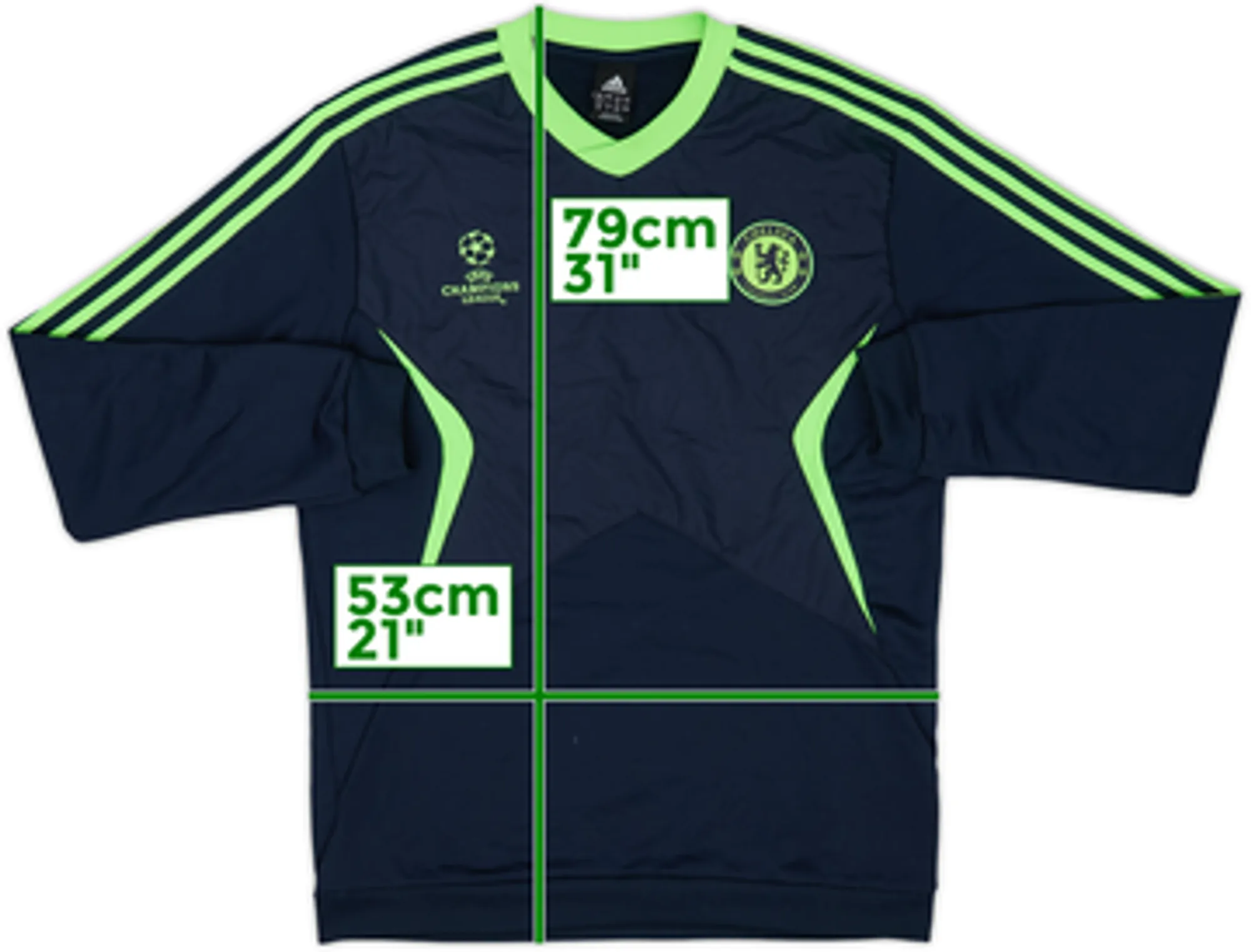 2010-11 Chelsea adidas CL Sweat Top - 7/10 - (XL)