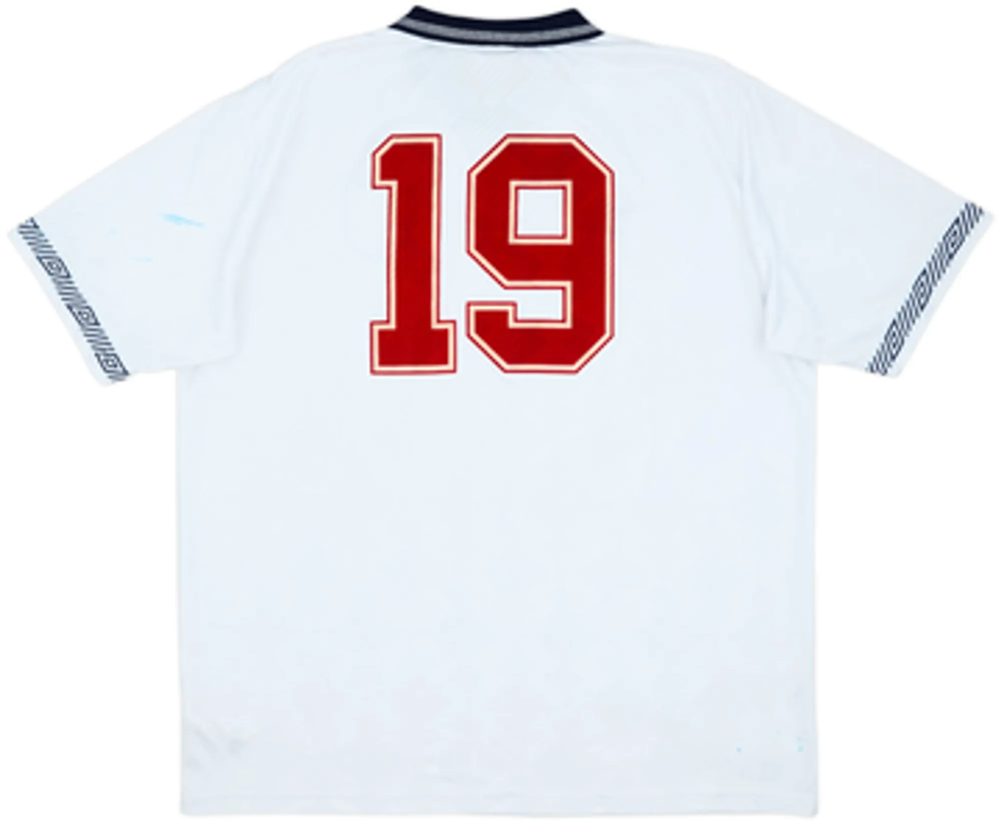2002 '1990-92' England Reissue Home Shirt #19 - 4/10 - (XXL)