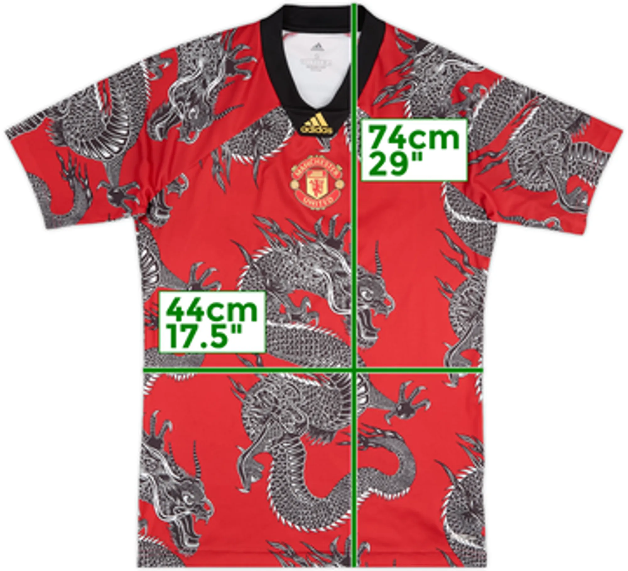 2019-2020 Manchester United adidas Chinese New Year Training Shirt - 9/10 - (S)