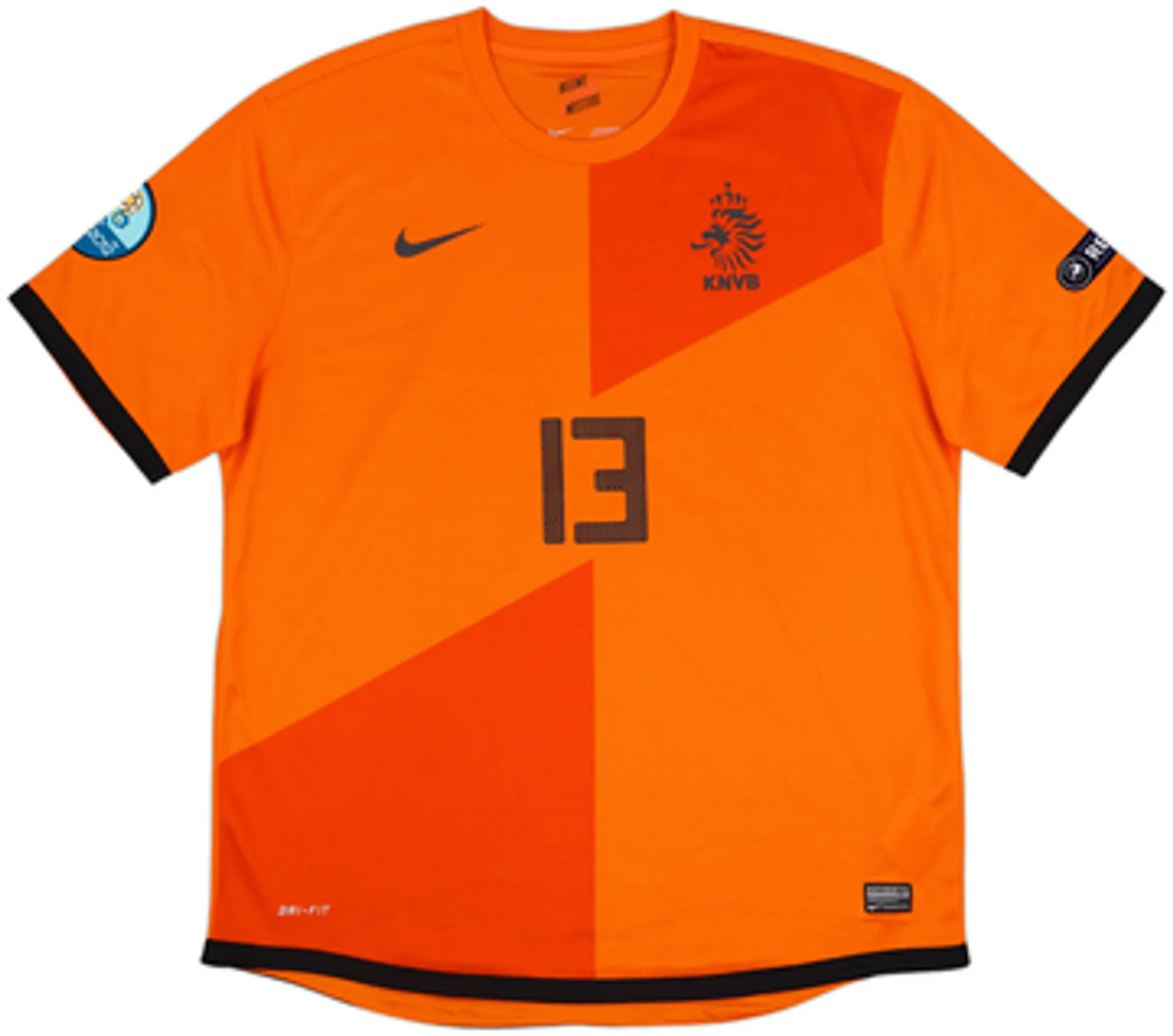 2012-13 Netherlands Home Shirt Vlaar #13 - 8/10 - (XL)