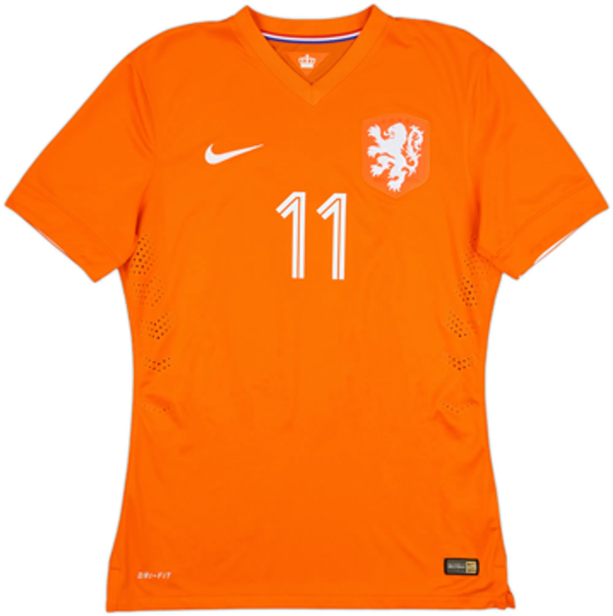 2014-15 Netherlands Authentic Home Shirt Robben #11 - 8/10 - (M)