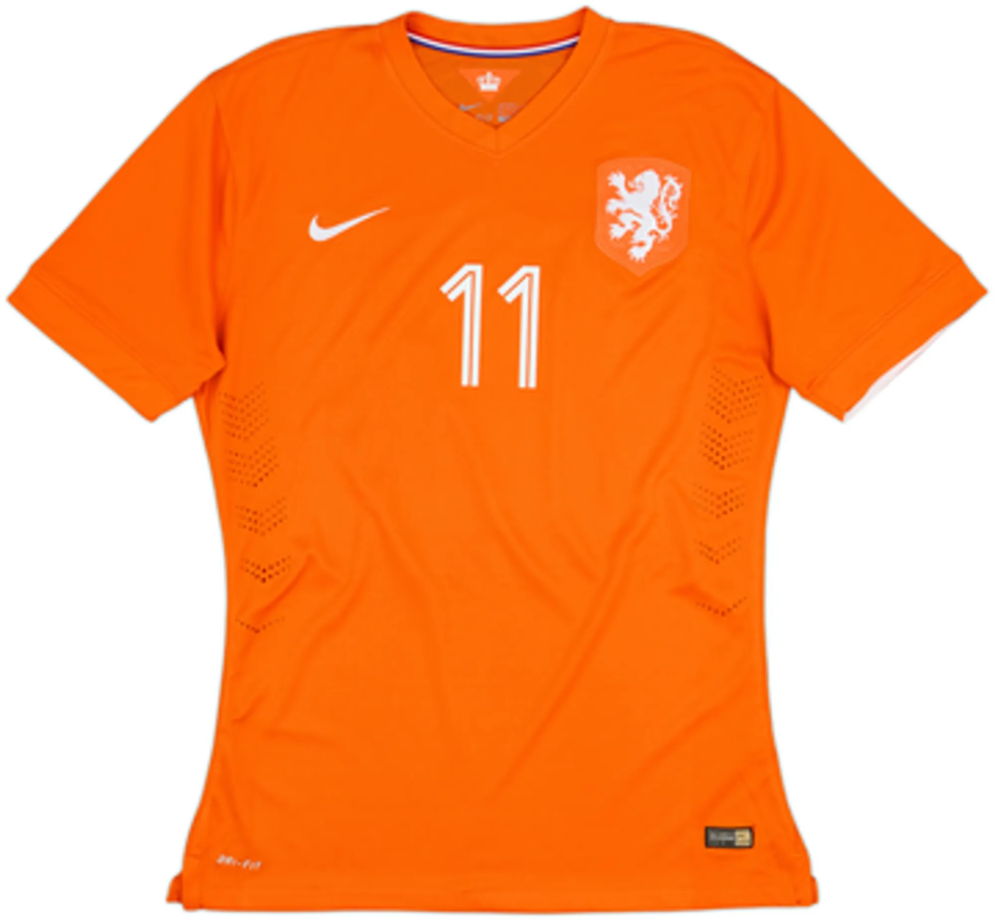 2014-15 Netherlands Authentic Home Shirt Robben #11 - 9/10 - (XXL)