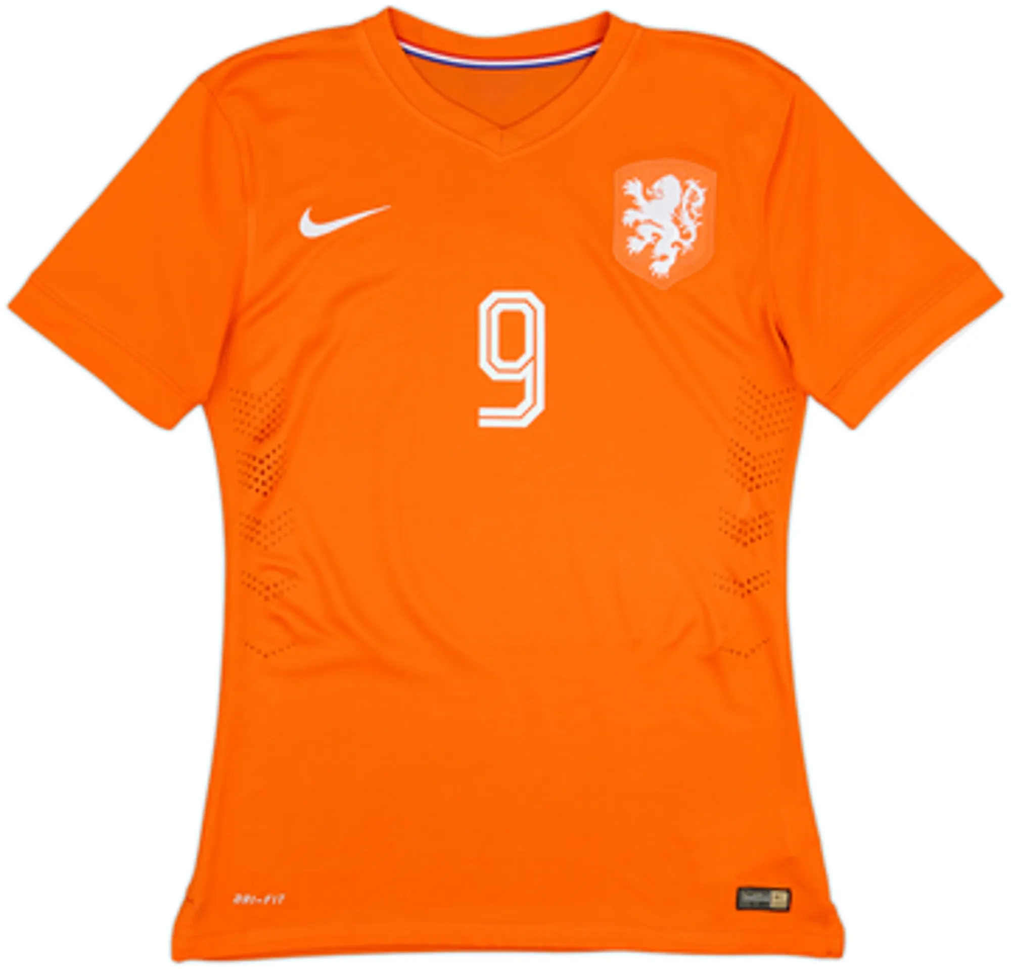 2014-15 Netherlands Player Issue Home Shirt V.Persie #9 - 8/10 - (L)