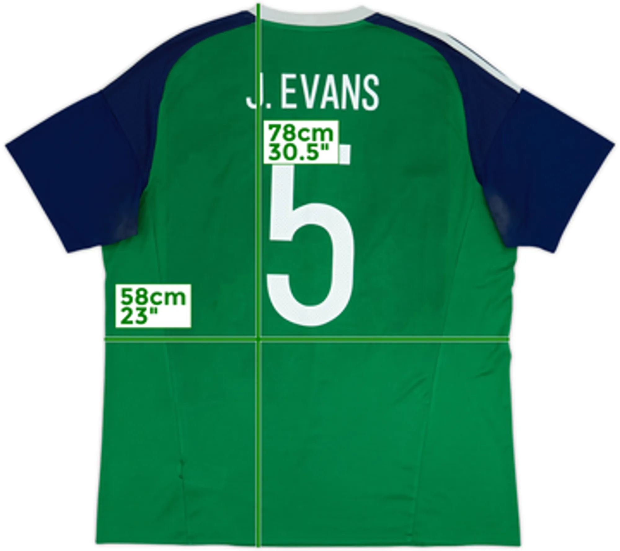 2016-17 Northern Ireland Home Shirt J.Evans #5 - 5/10 - (M)