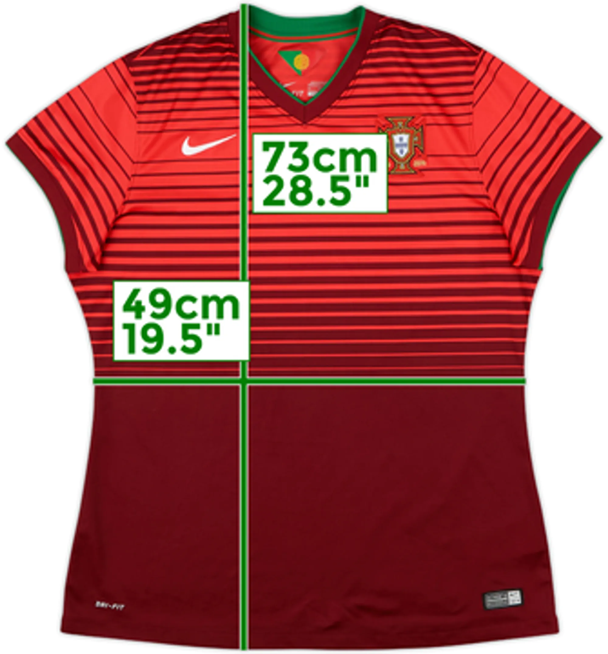 2014-15 Portugal Home Shirt - 9/10 - (Women's XL)