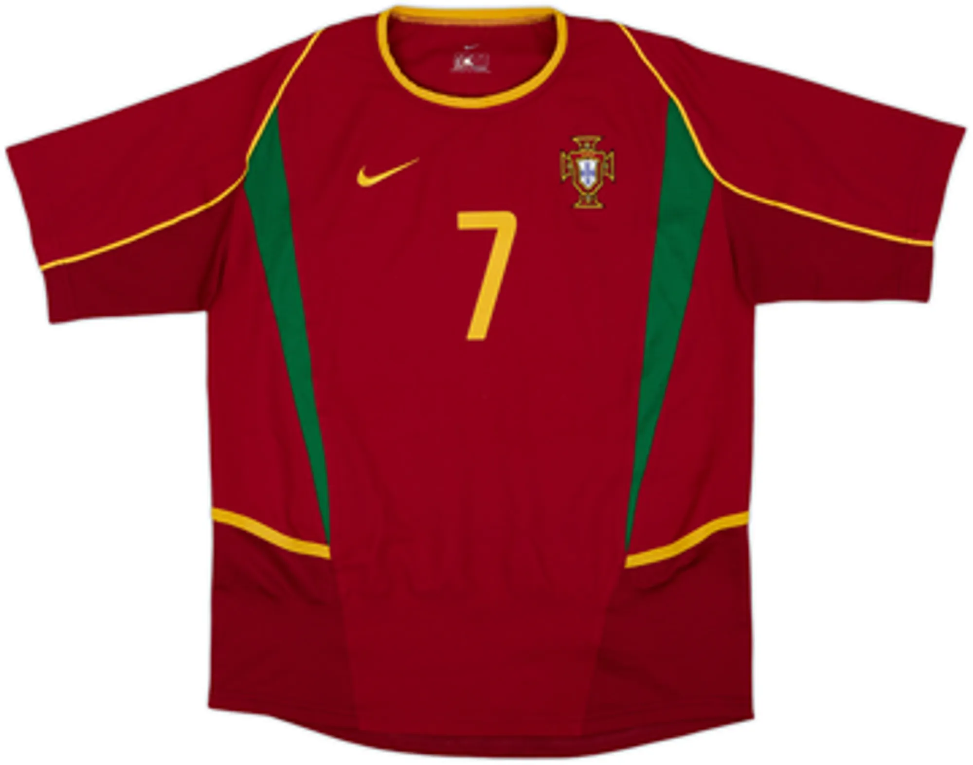 2002-04 Portugal Home Shirt Figo #7 - 9/10 - (L.Boys)