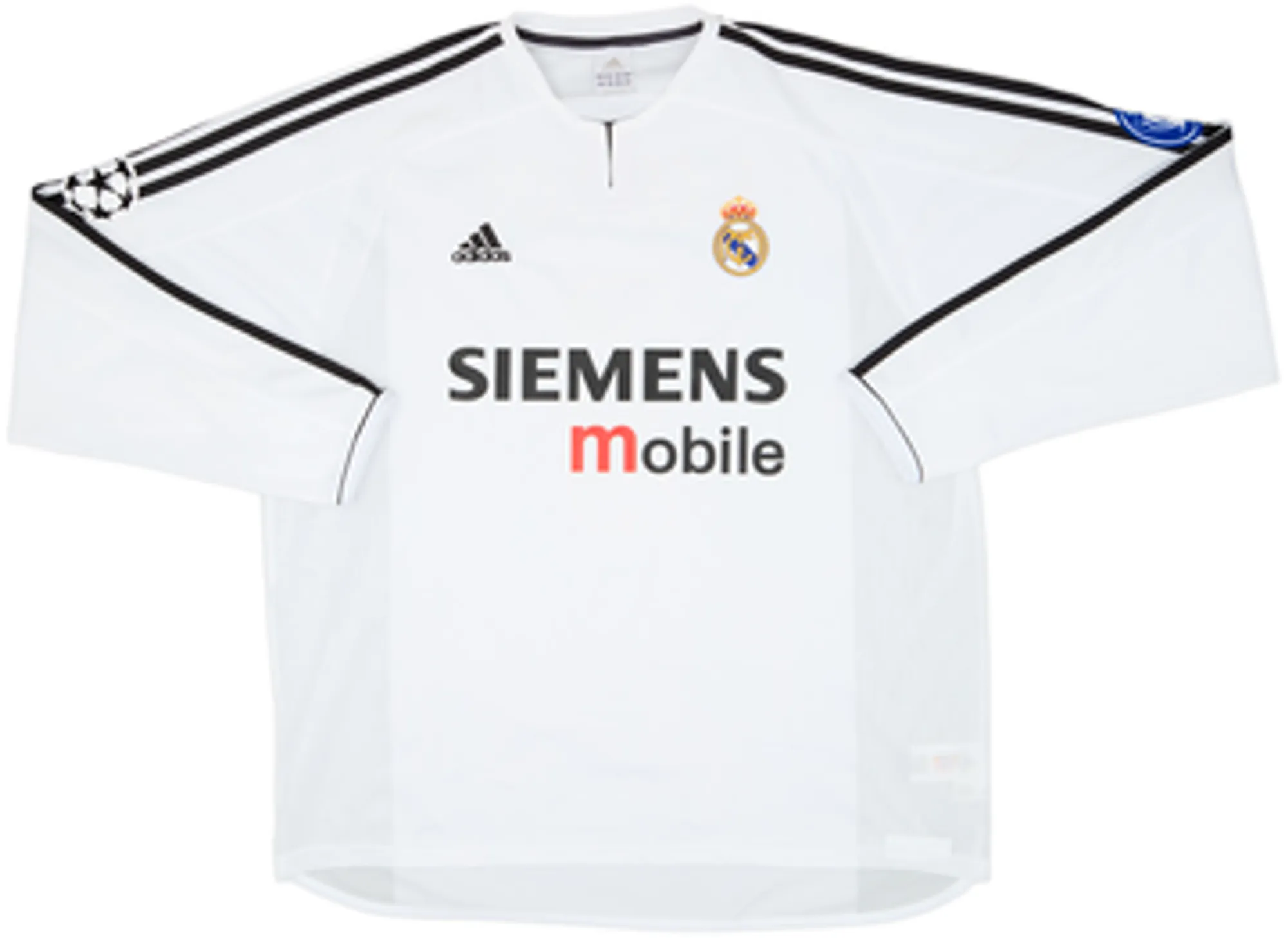 2003-04 Real Madrid Home L/S Shirt R.Carlos #3 - 8/10 - (XL)