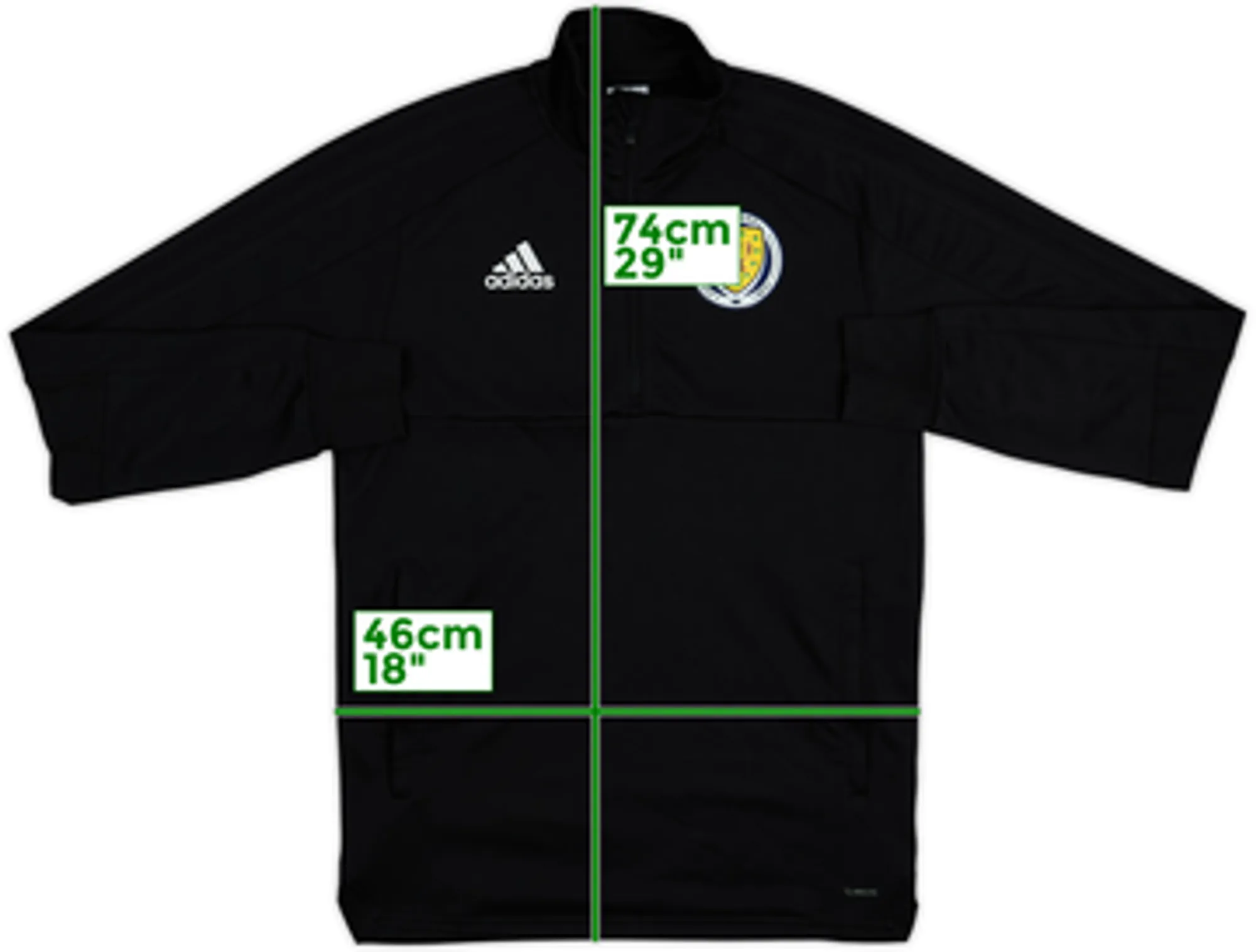 2017-18 Scotland adidas 1/4 Zip Drill Top - 9/10 - (S)