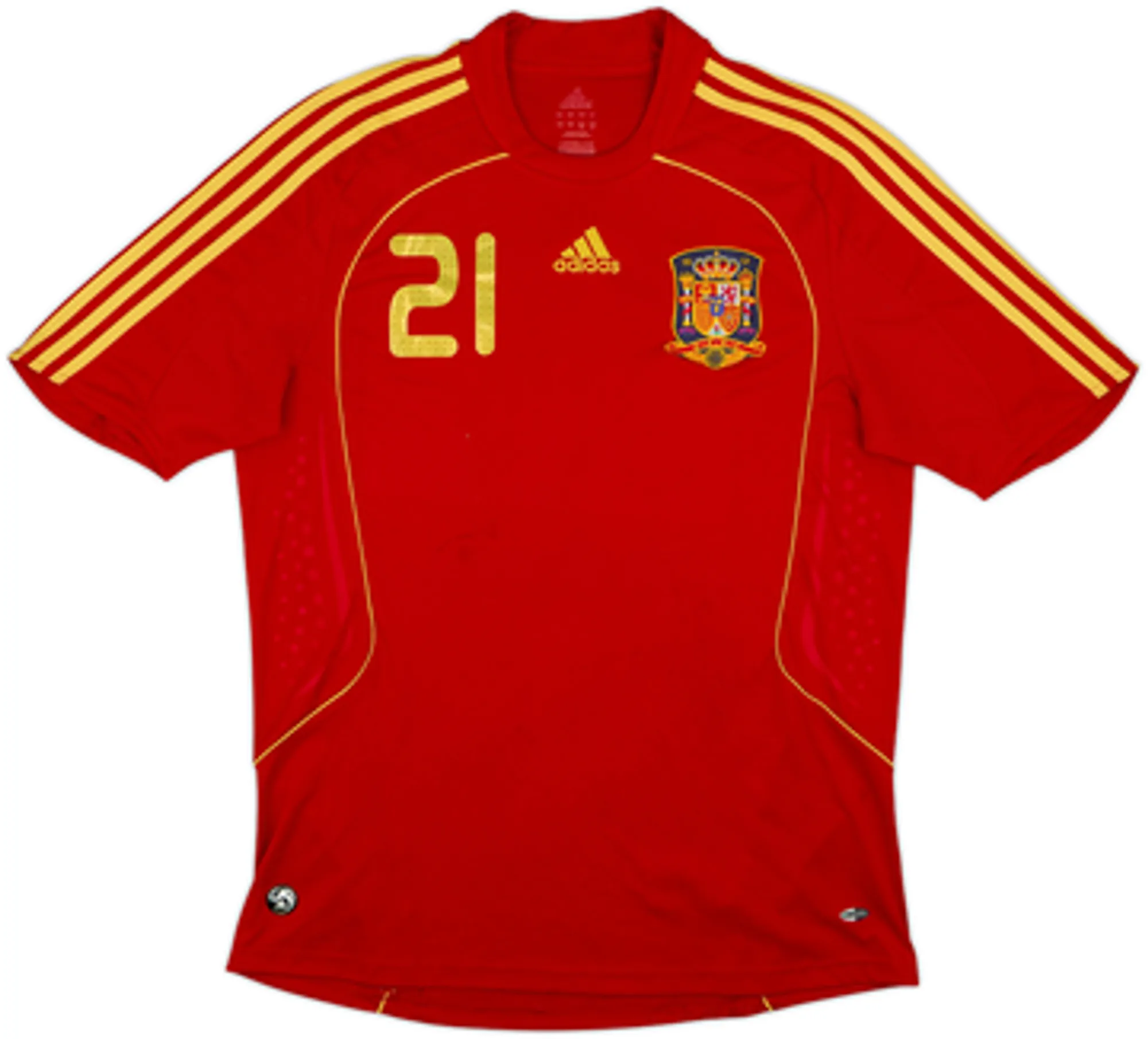 2007-09 Spain Home Shirt Silva #21 - 7/10 - (L)
