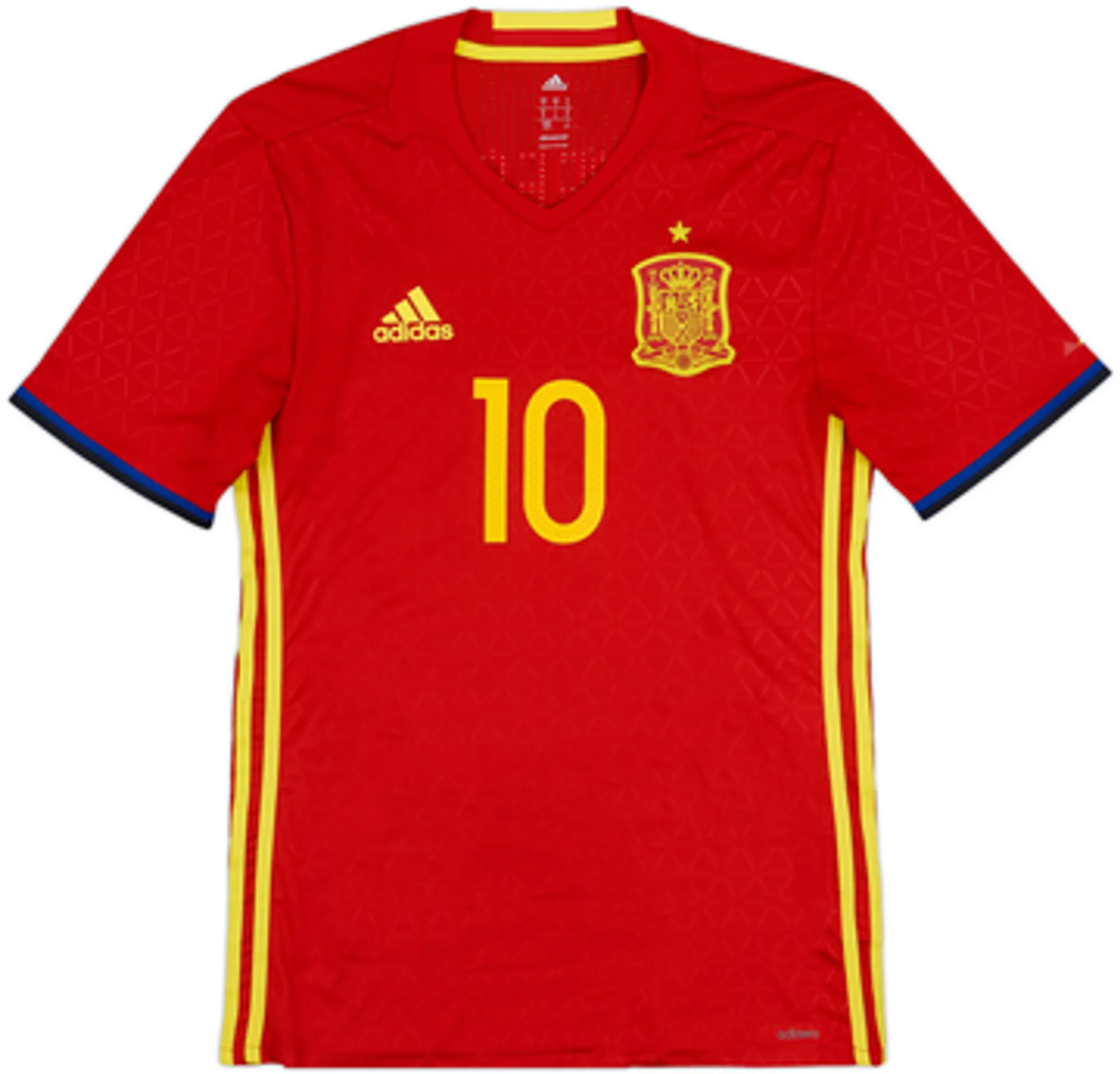 2016-17 Spain Authentic Home Shirt Fabregas #10 - 8/10 - (S)