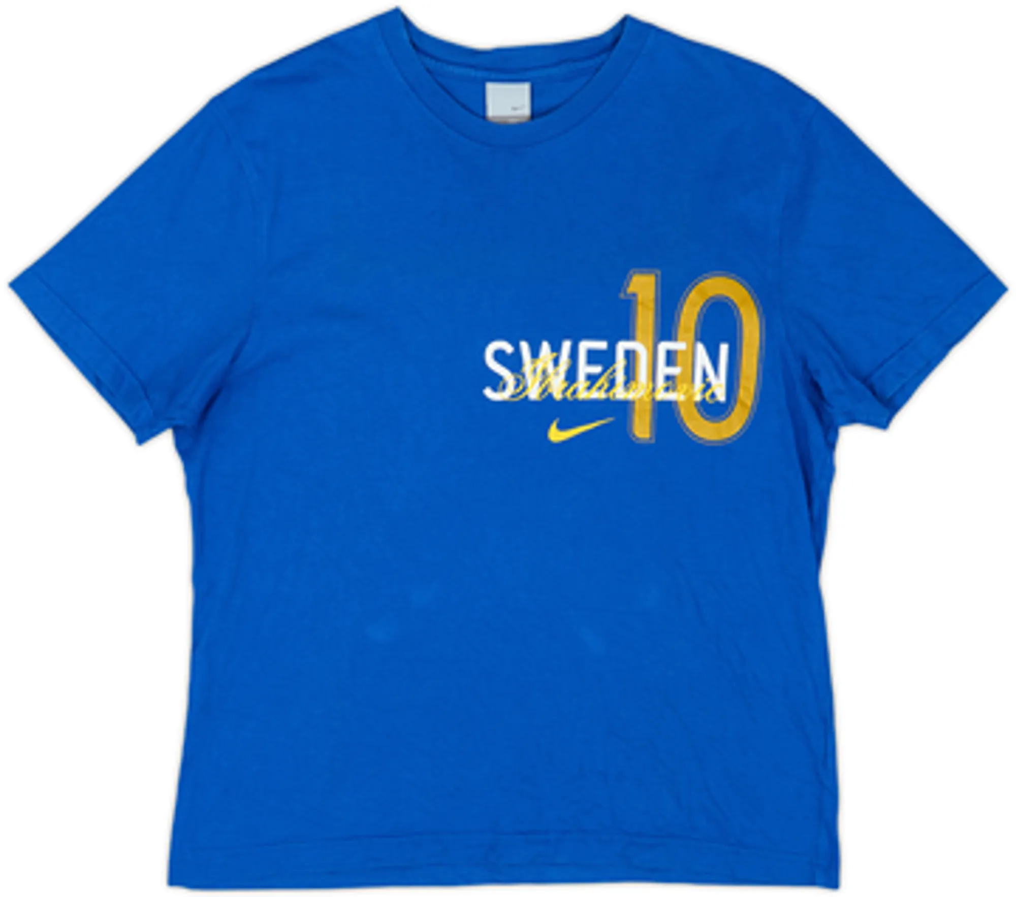 2006-07 Sweden Nike Cotton Tee Ibrahimovic #10 - 8/10 - (L)