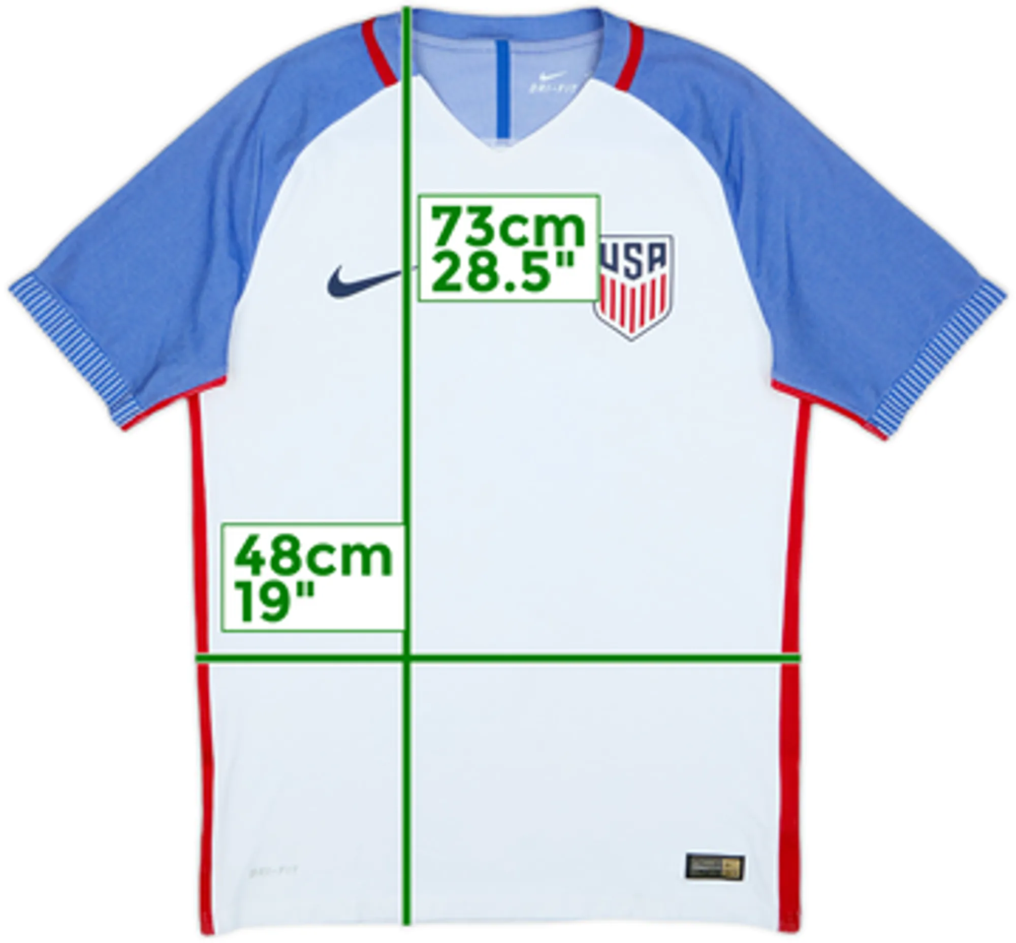 2016-17 USA Authentic Home Shirt - 9/10 - (M)