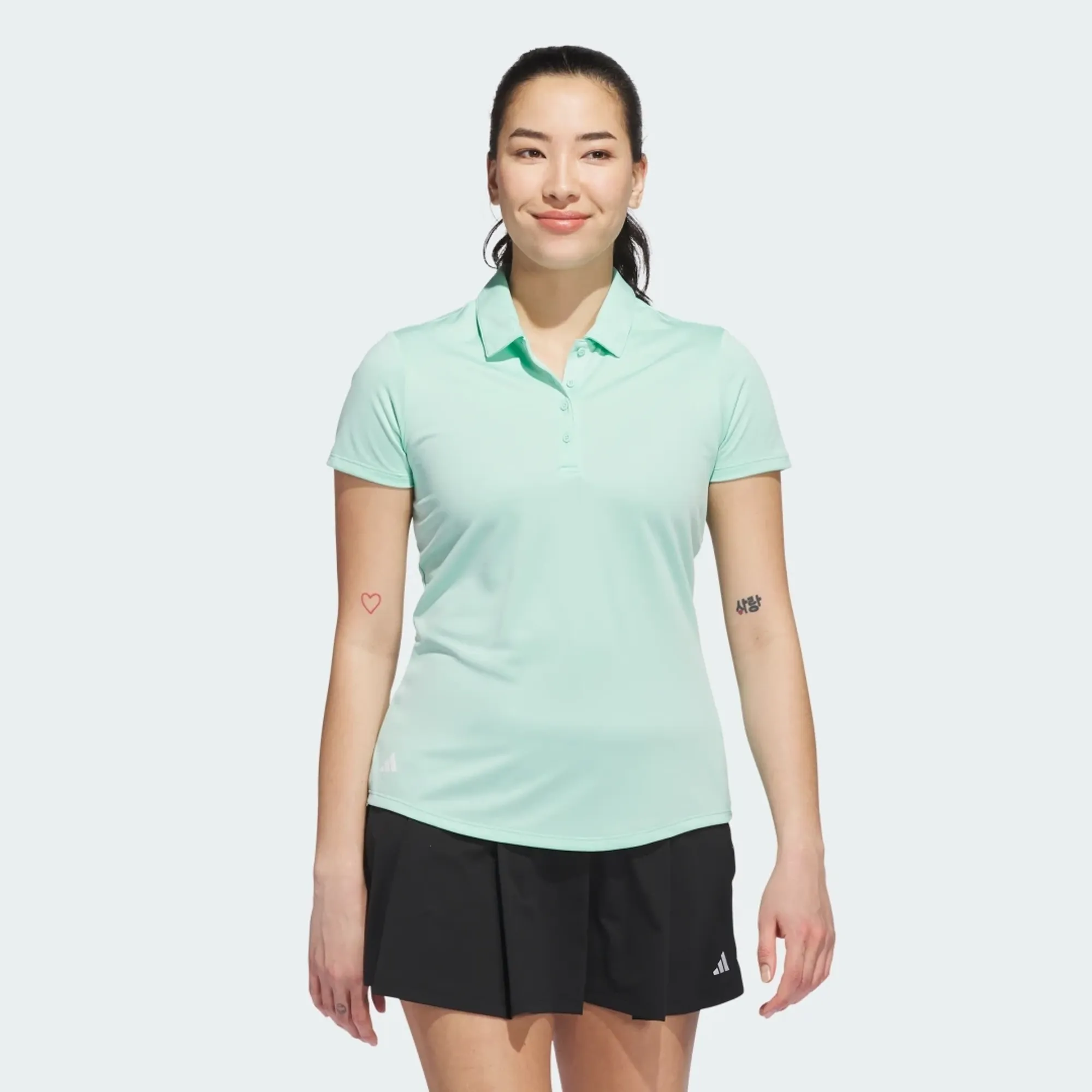 adidas Women's Solid Performance Short Sleeve Polo Shirt