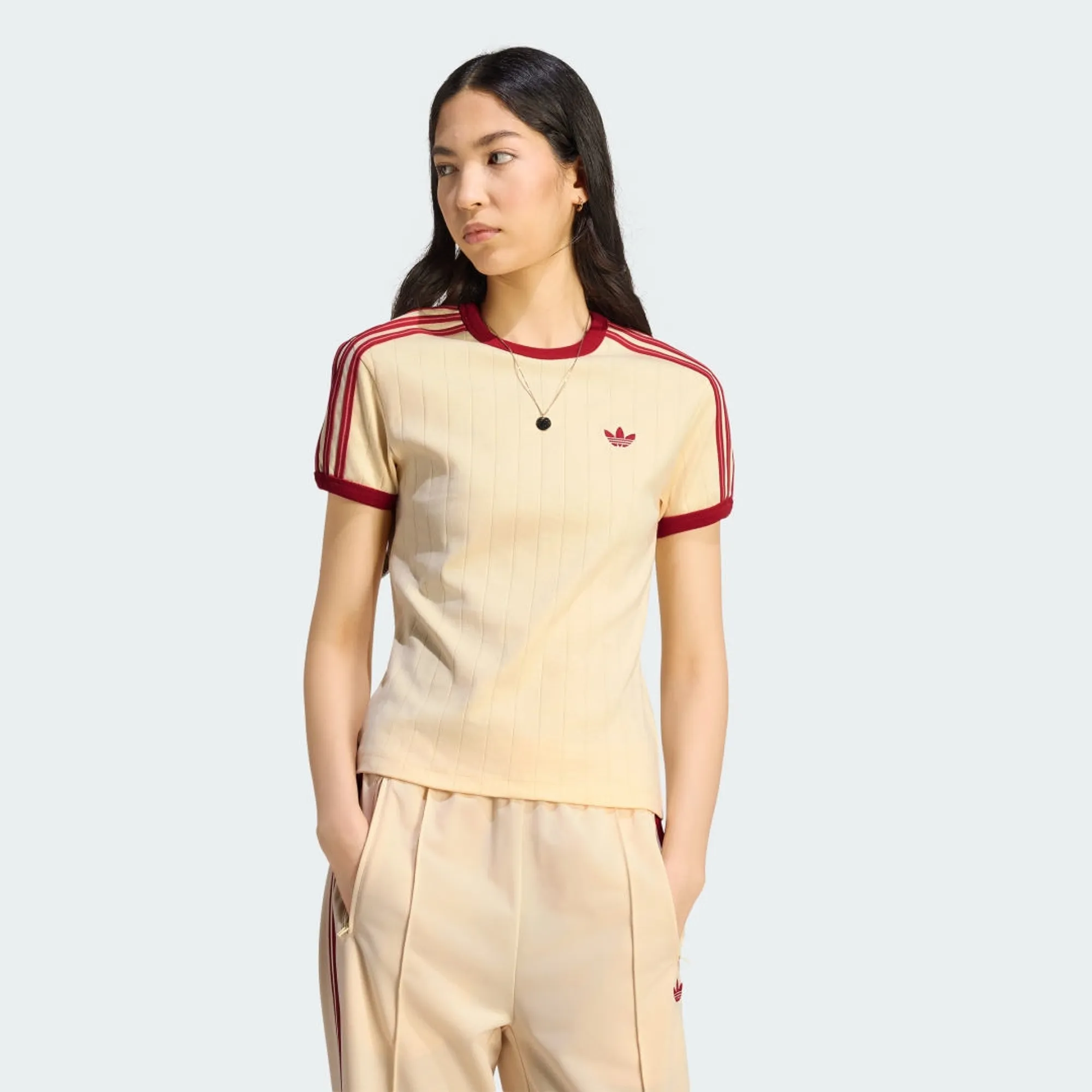 adidas PINSTRIPE SHORT SLEEVE SLIM T-Shirt